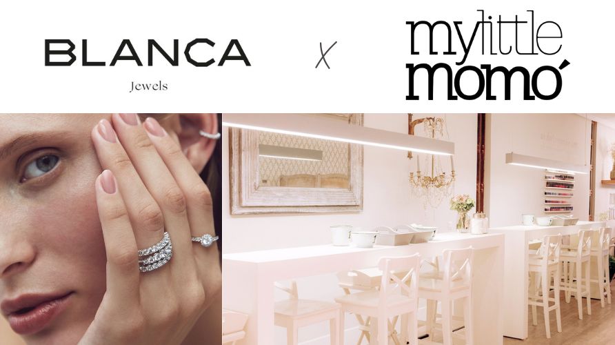 Anillos de diamantes y manicura
