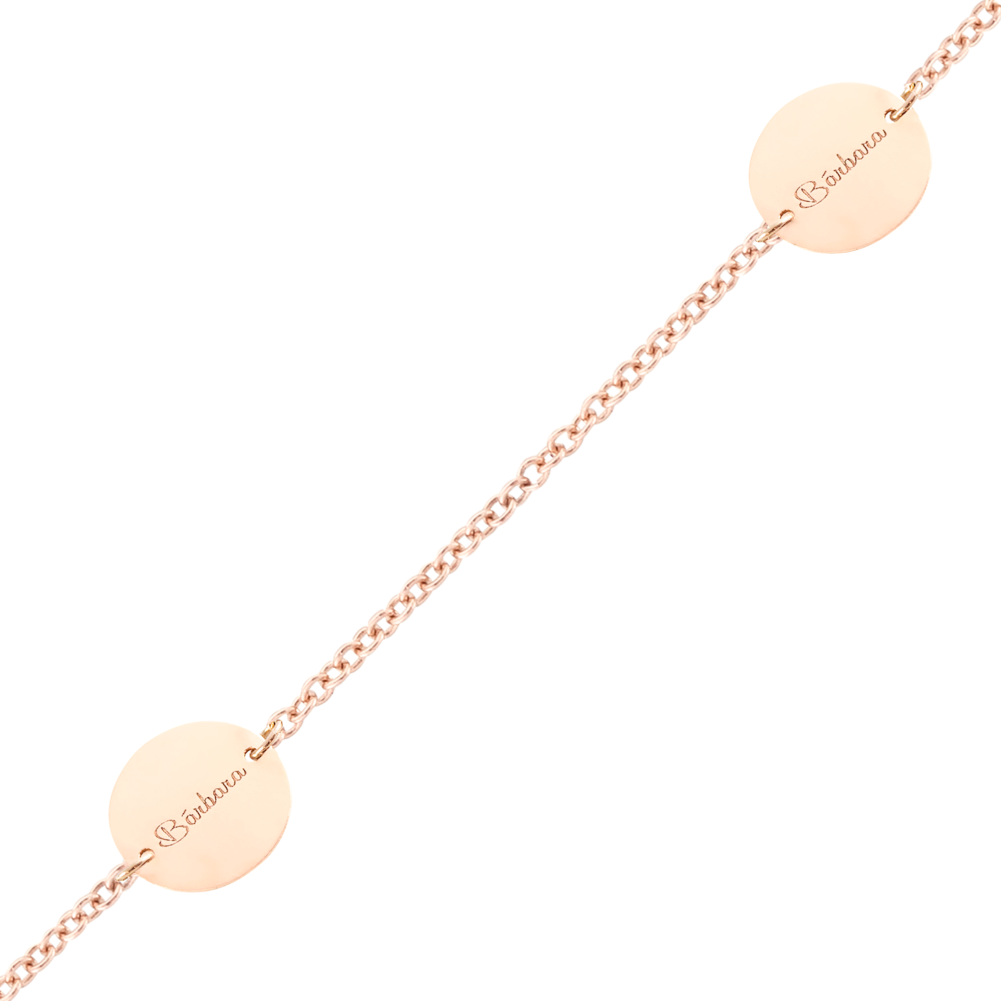 Bracelet anglais 2 médailles personnalisées