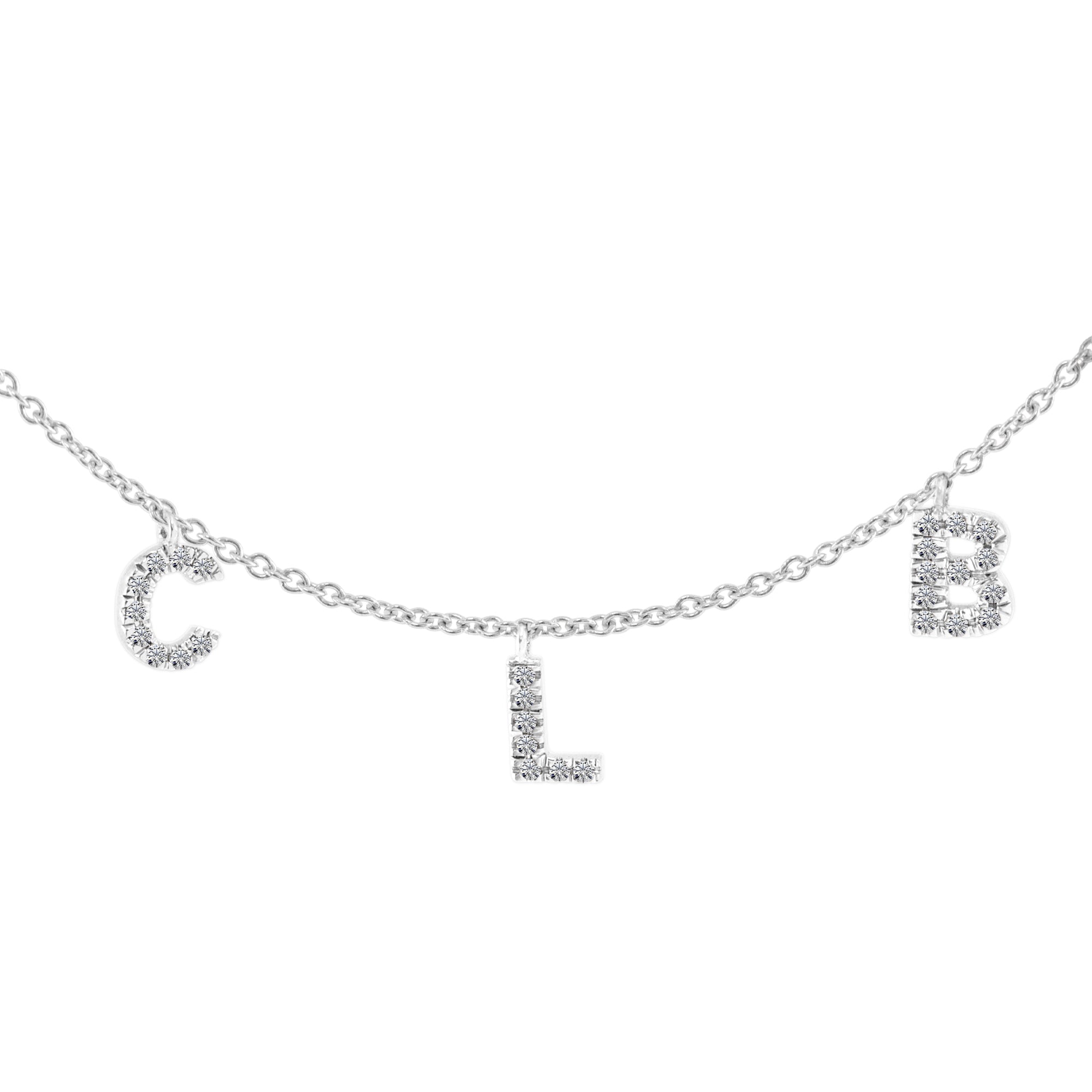 Three Letters Diamonds Mini Choker