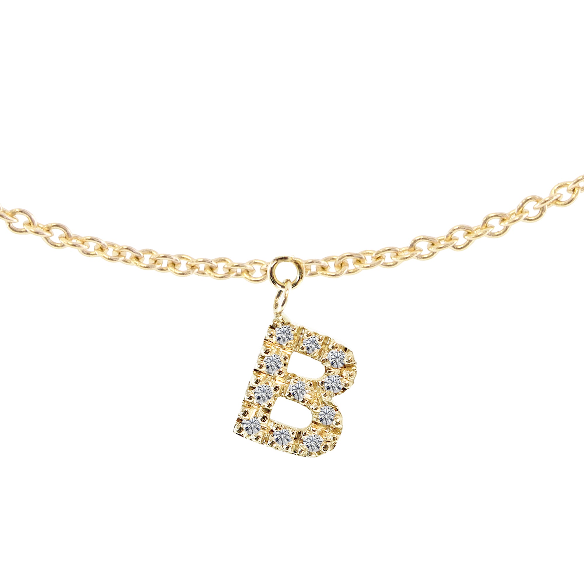 Gargantilla Una Letra Midi Diamantes Personalizada