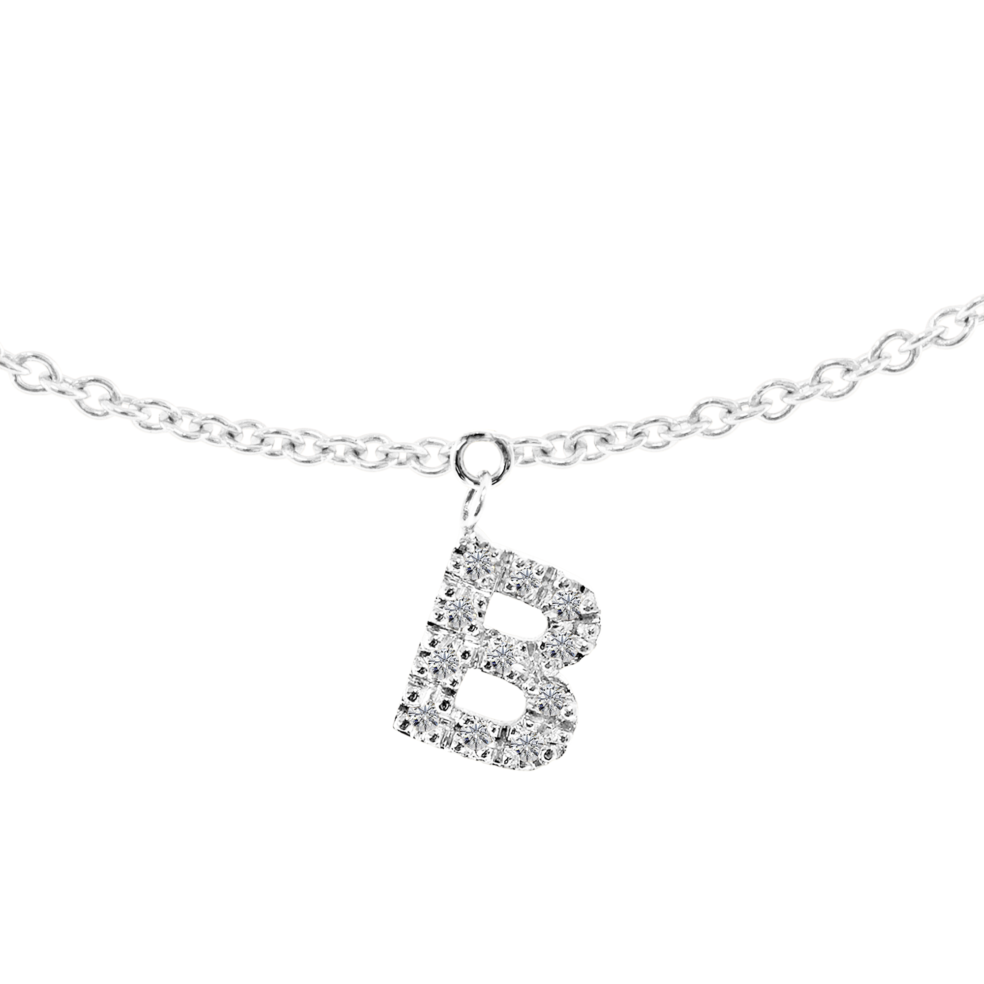 Gargantilla Una Letra Midi Diamantes Personalizada