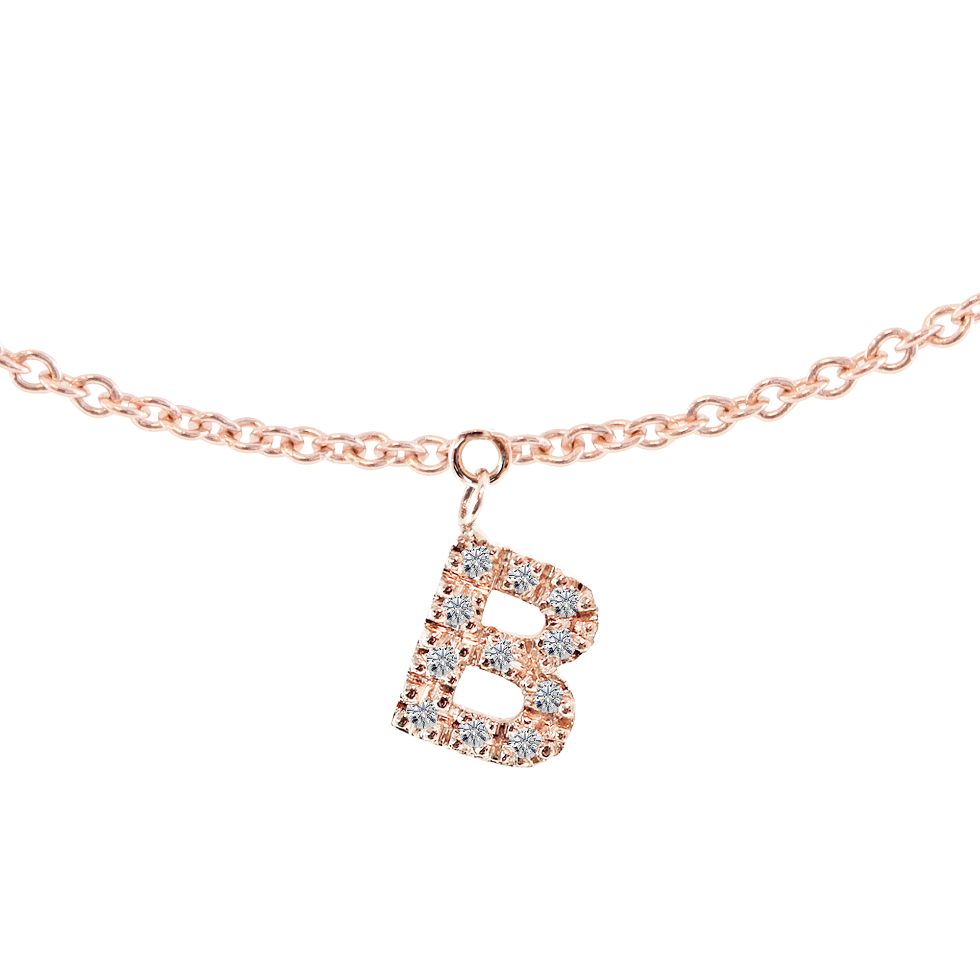 Gargantilla Una Letra Midi Diamantes Personalizada