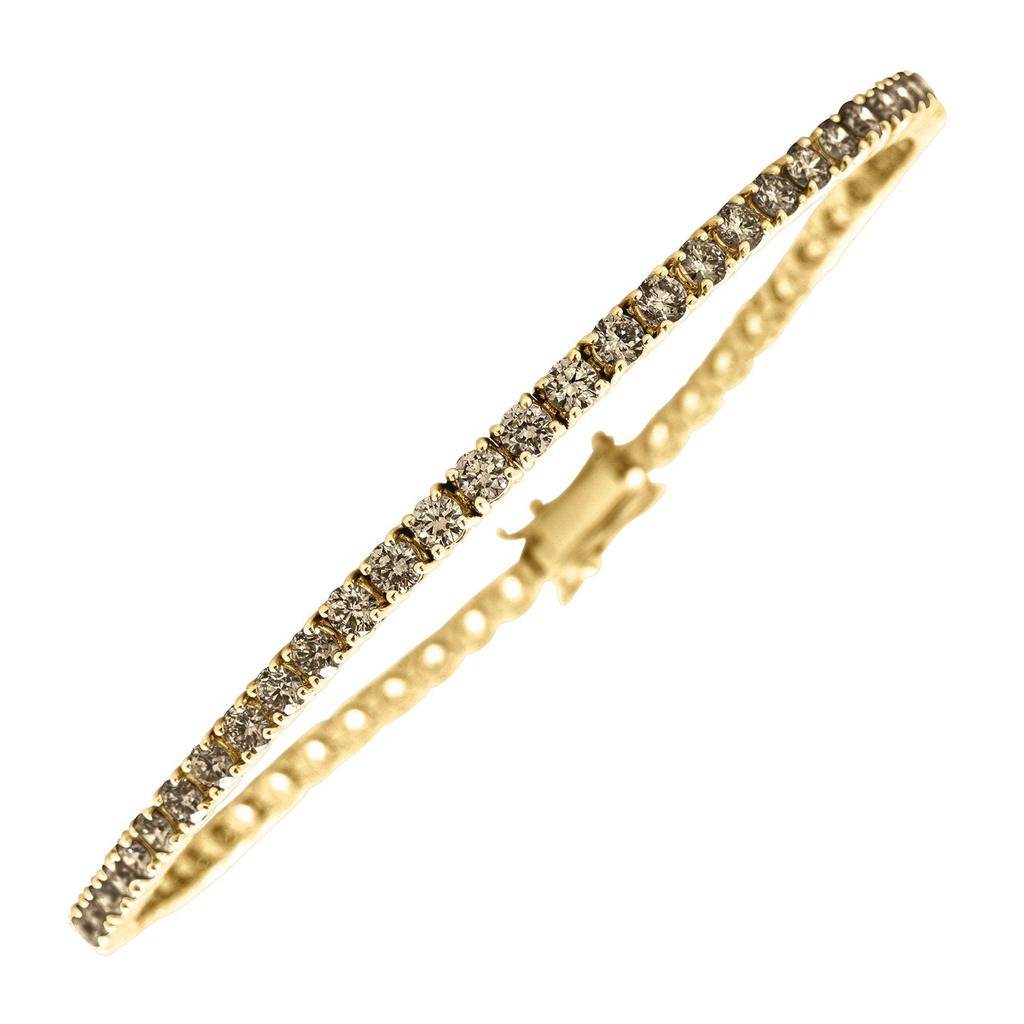 Rivière or rose Diamant Marron à Personnaliser