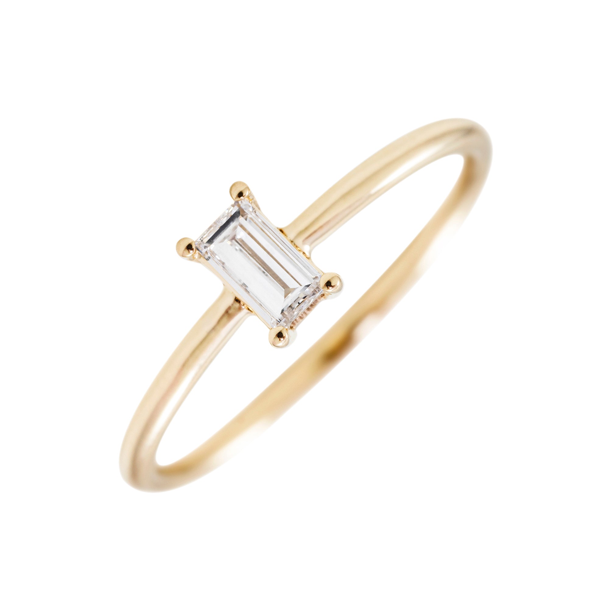 Anillo Baguette Diamante invertido - Blanca Jewels