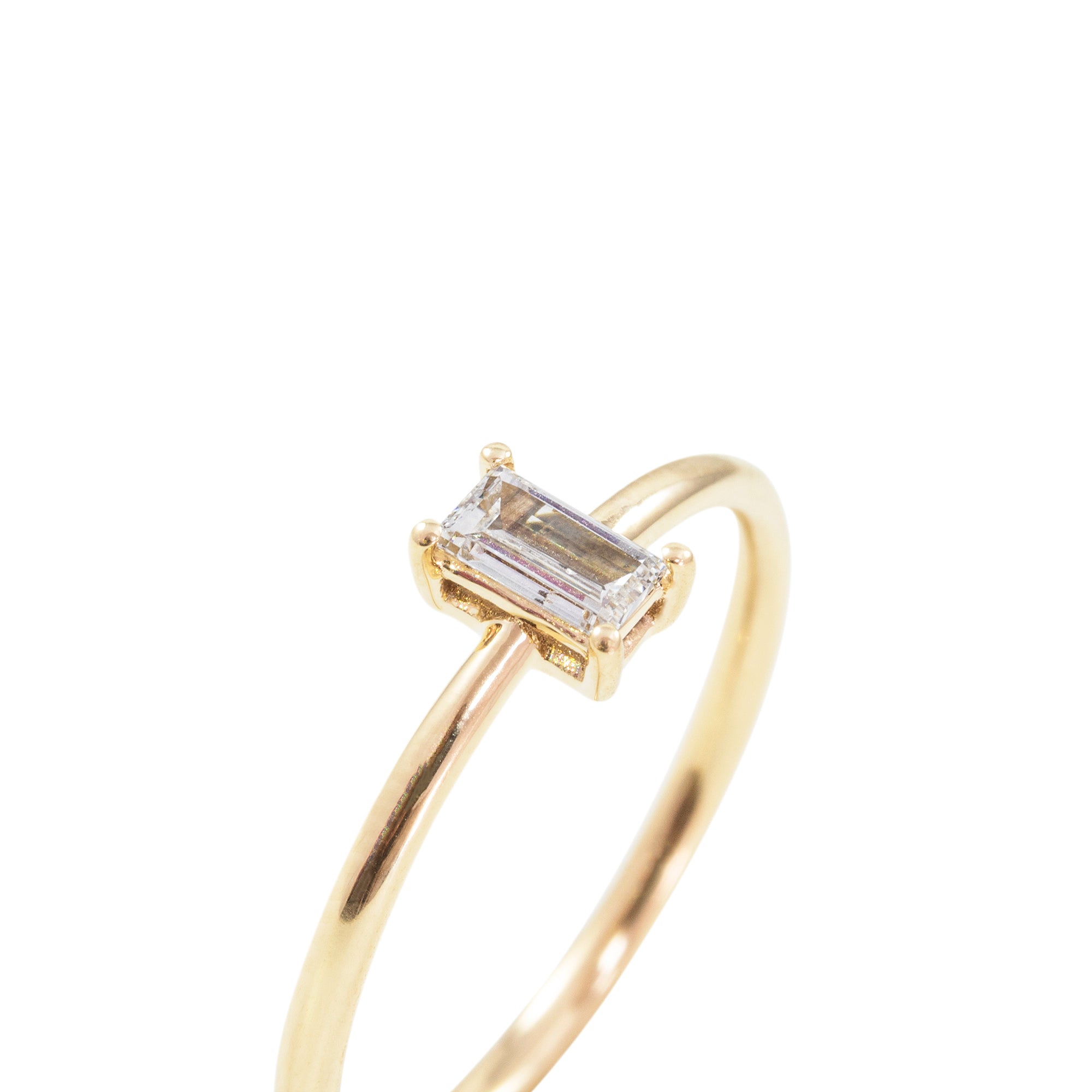 Anillo Baguette Diamante invertido - Blanca Jewels