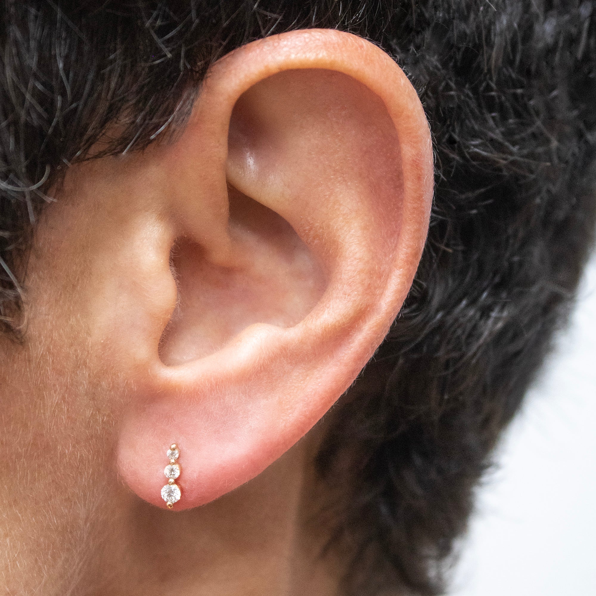 Pendiente Piercing Trío Degrade- Blanca Jewels