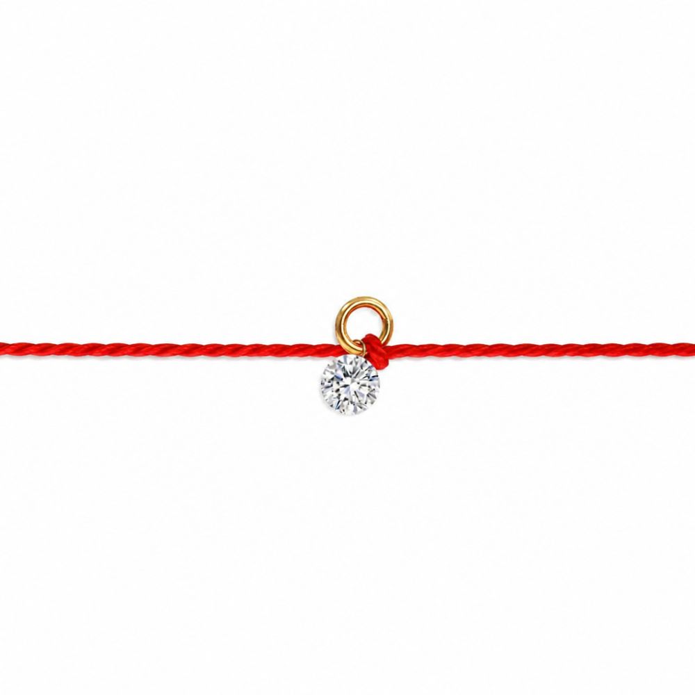 Pulsera Cordón Rojo + Punto de Luz anilla (4.3mm)