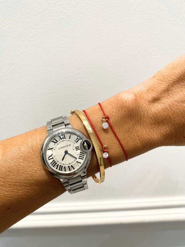 Pulsera Cordón Rojo + Punto de Luz anilla (5mm)