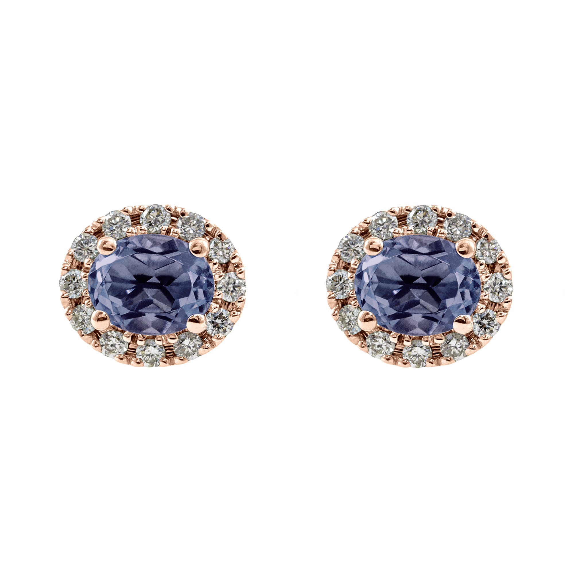 Boucle d'oreille rosace ovale Couleurs Personnalisées