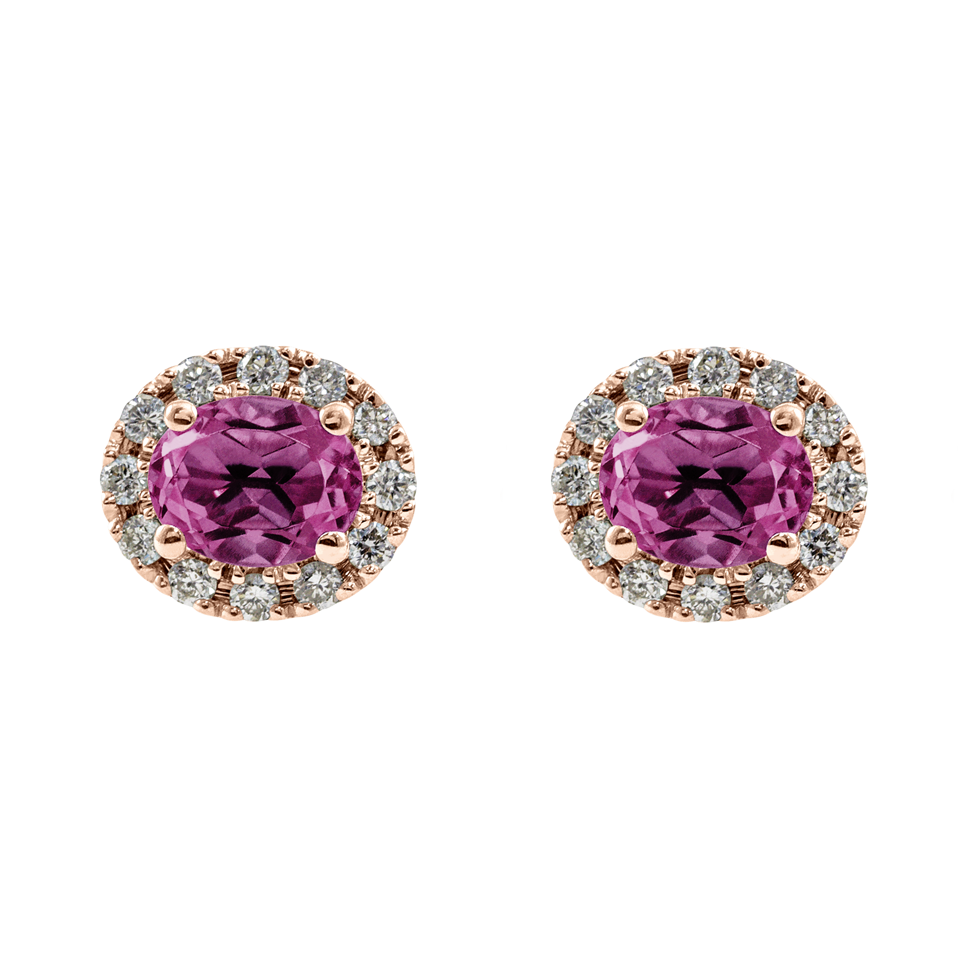 Boucle d'oreille rosace ovale Couleurs Personnalisées