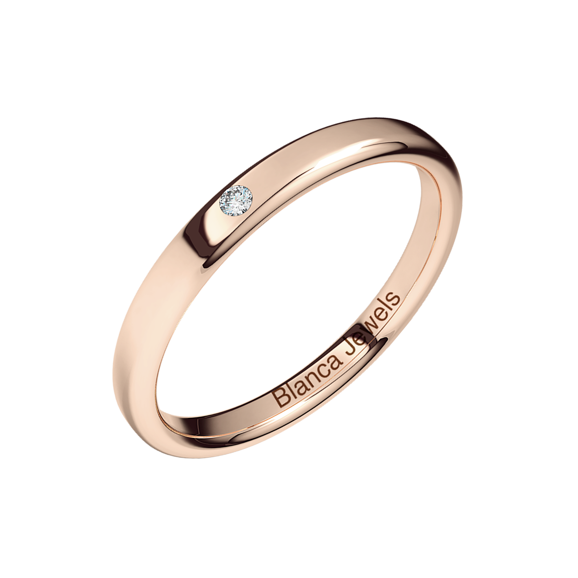 Alianza de Boda  confort en oro rosa 18K femenina