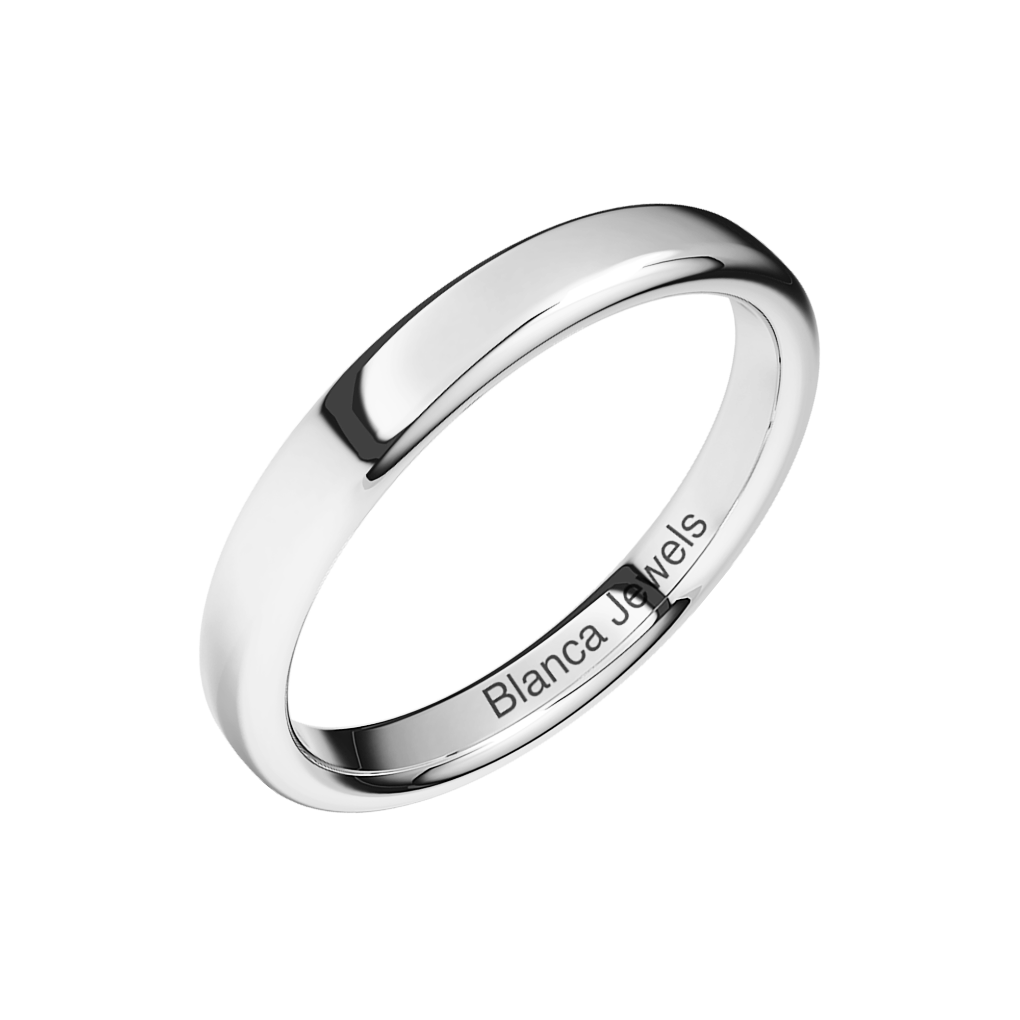 Alianza de Boda confort en oro blanco 18K masculina