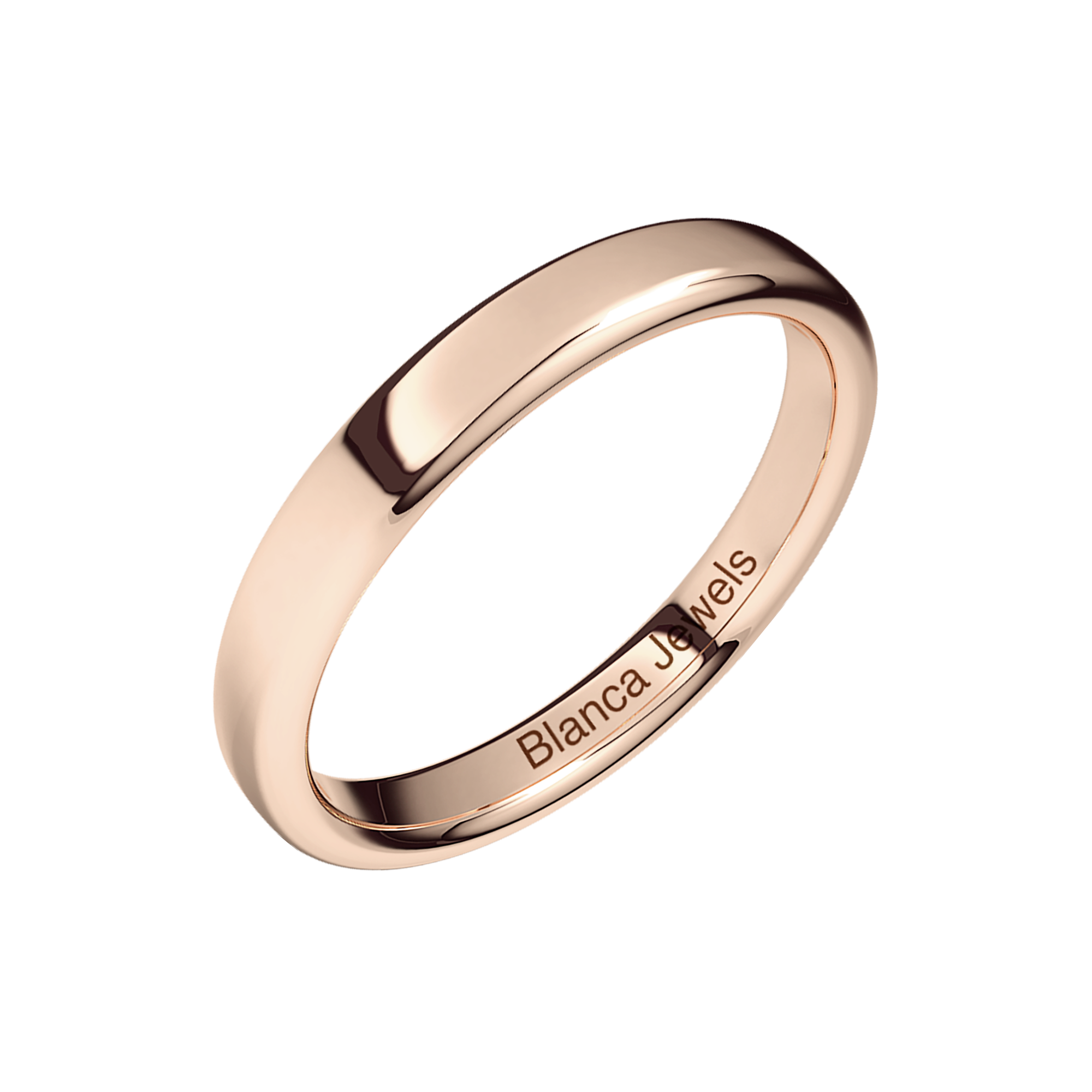 Alianza de Boda confort en oro rosa 18K masculina