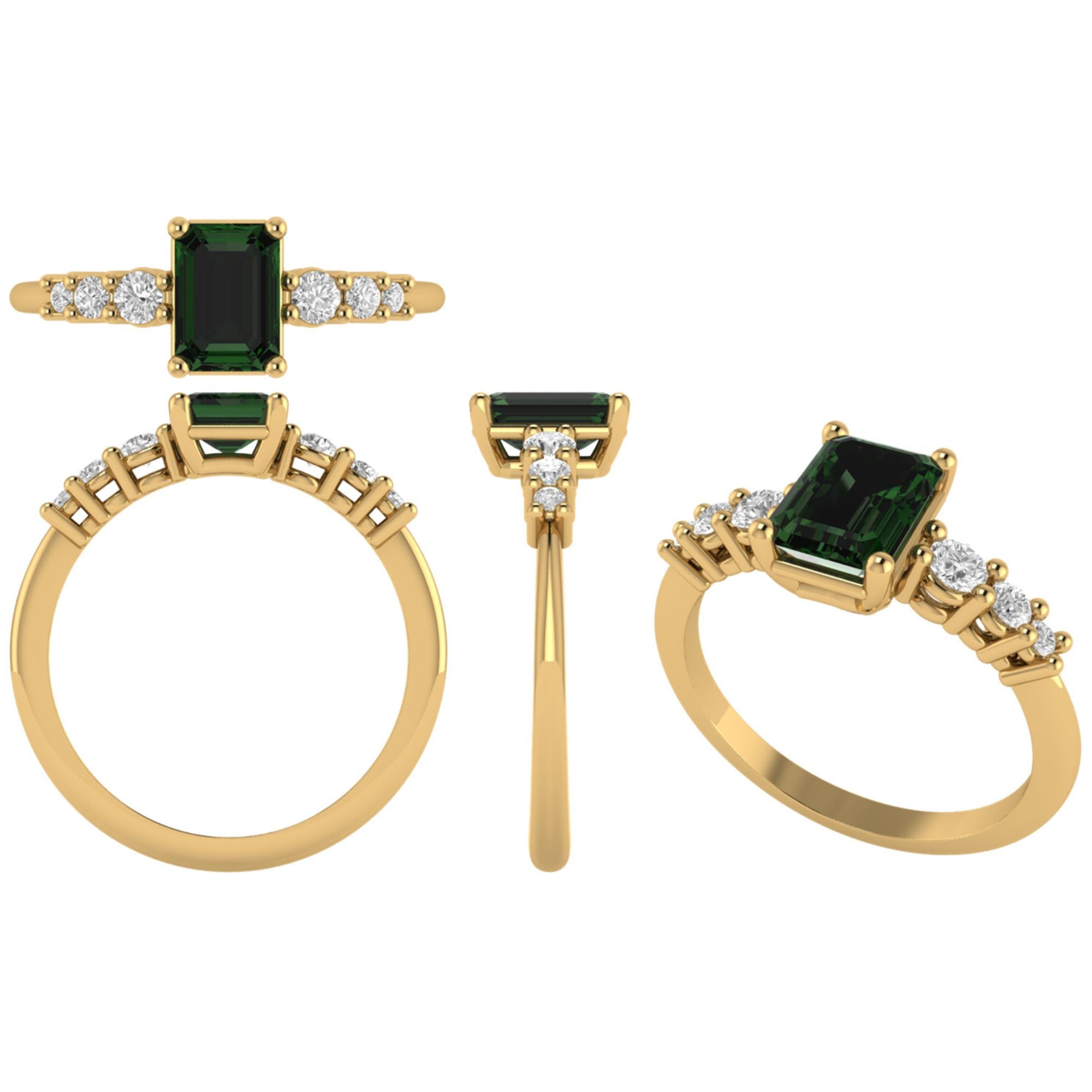 Anillo Turmalina Verde