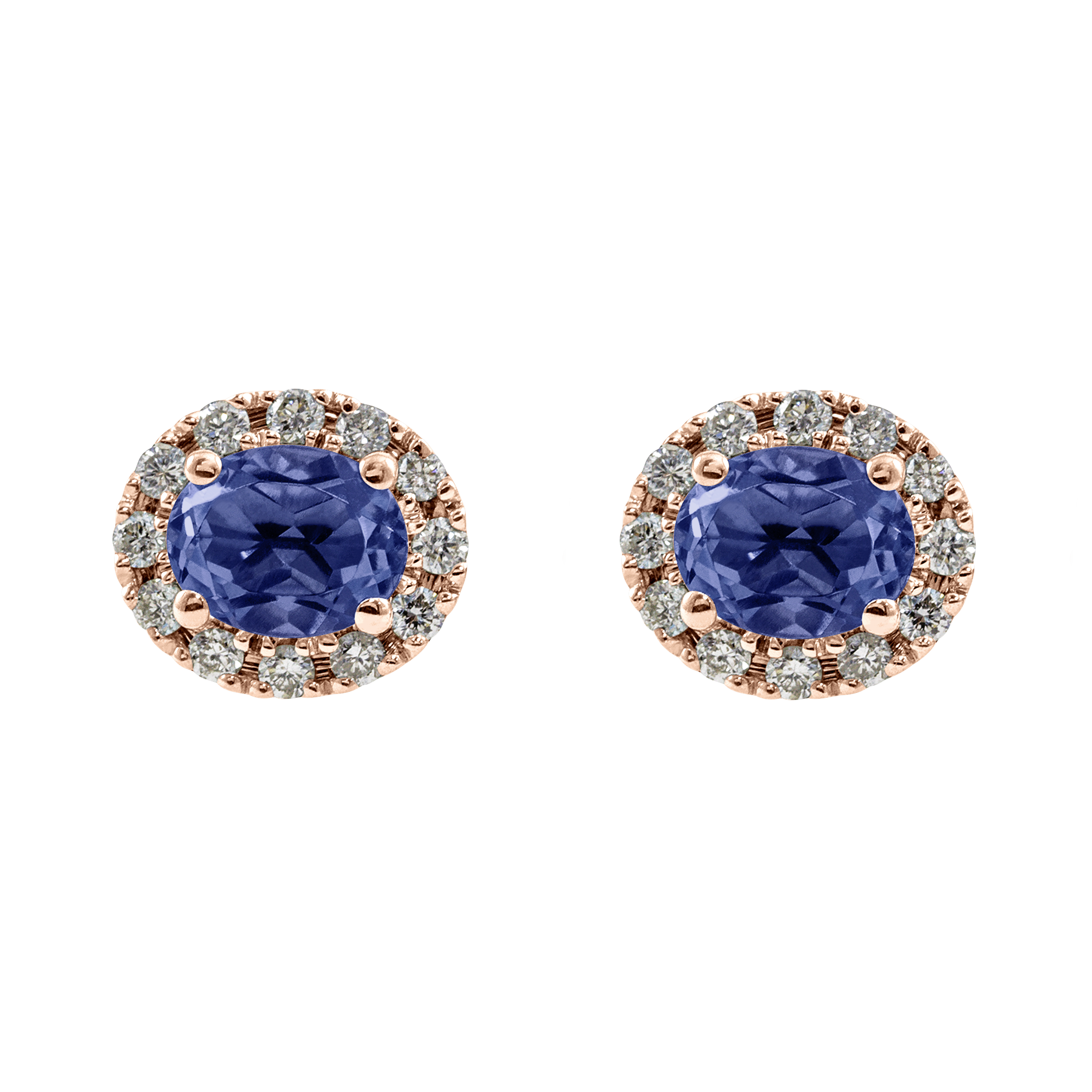 Pendiente rosetón oval Diamantes personalizado
