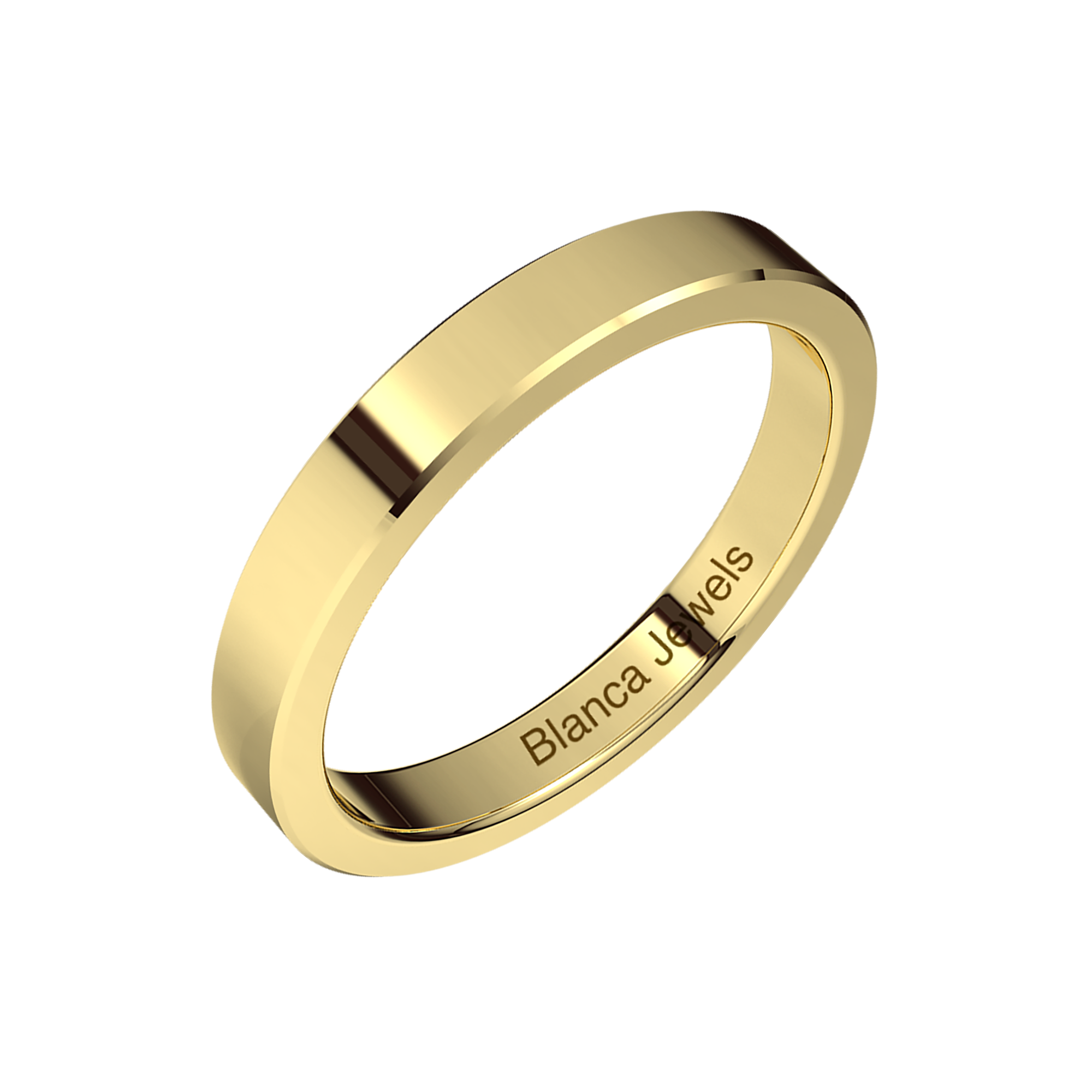 Alianza de Boda rectangular en oro 18K masculina