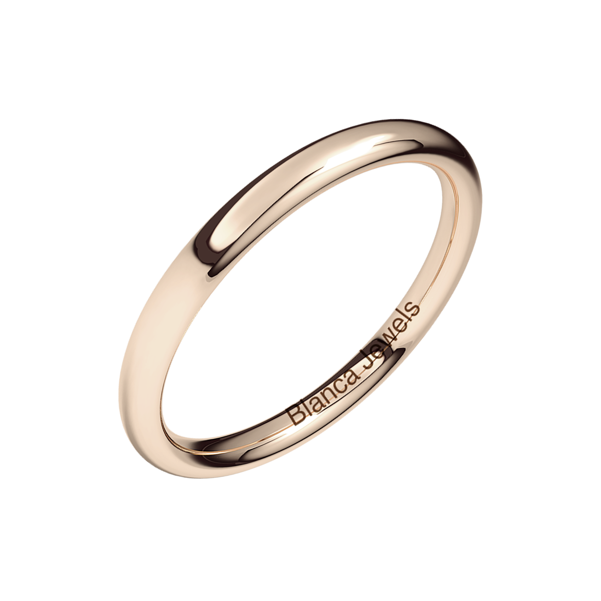 Alianza de Boda redonda en oro rosa 18K  femenina