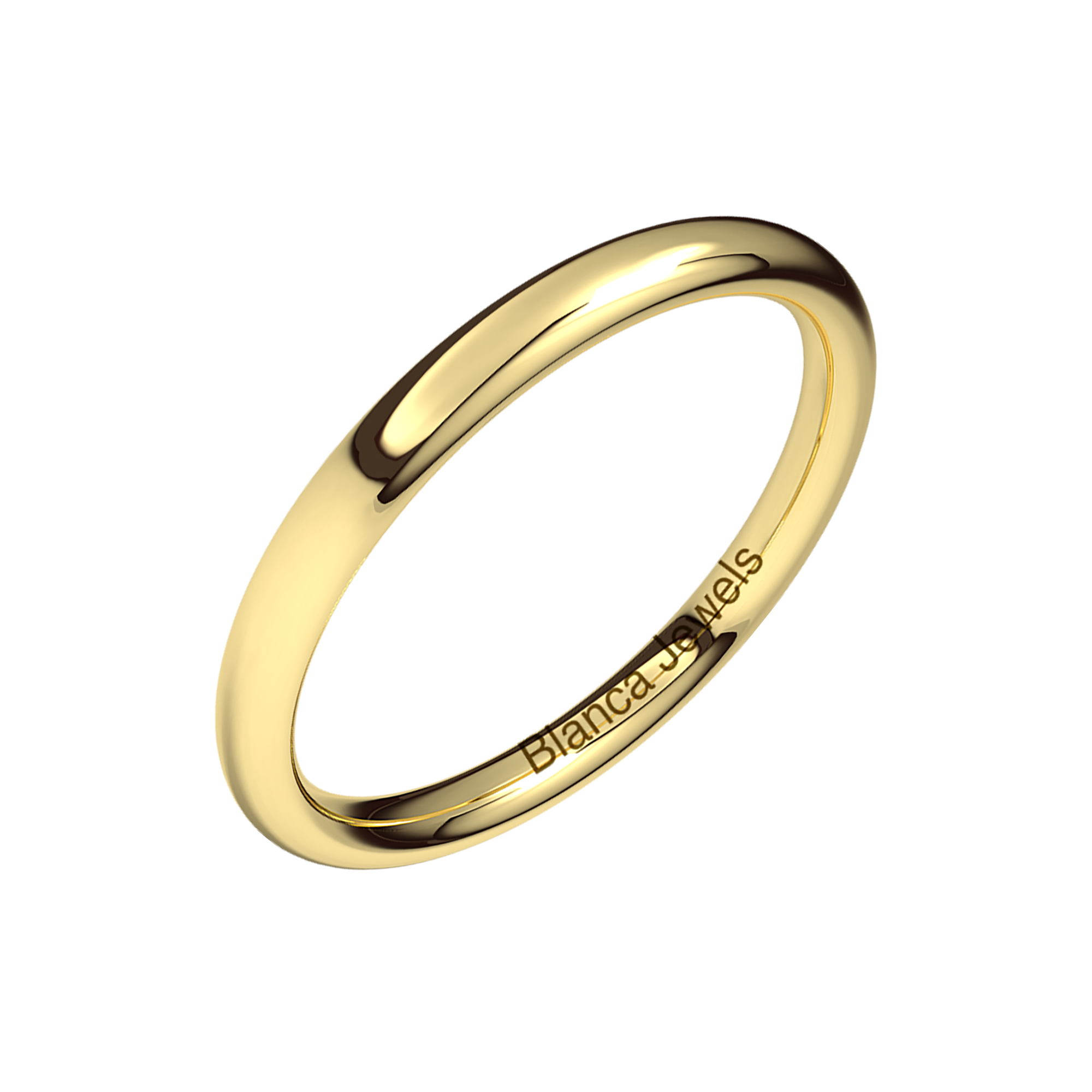 Alianza de Boda redonda en oro 18K  femenina