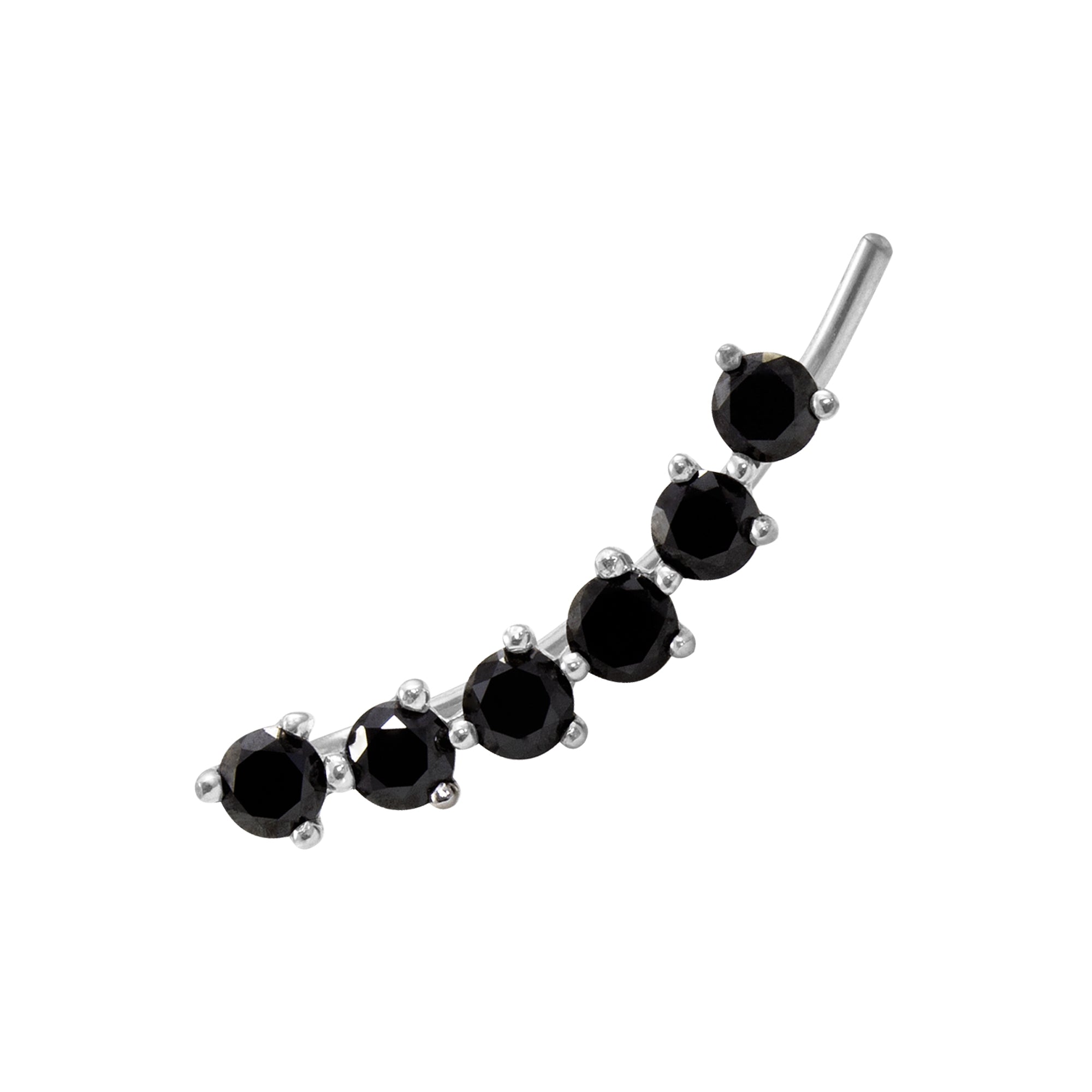 Pendiente Trepador Diamante Negro (unidad)