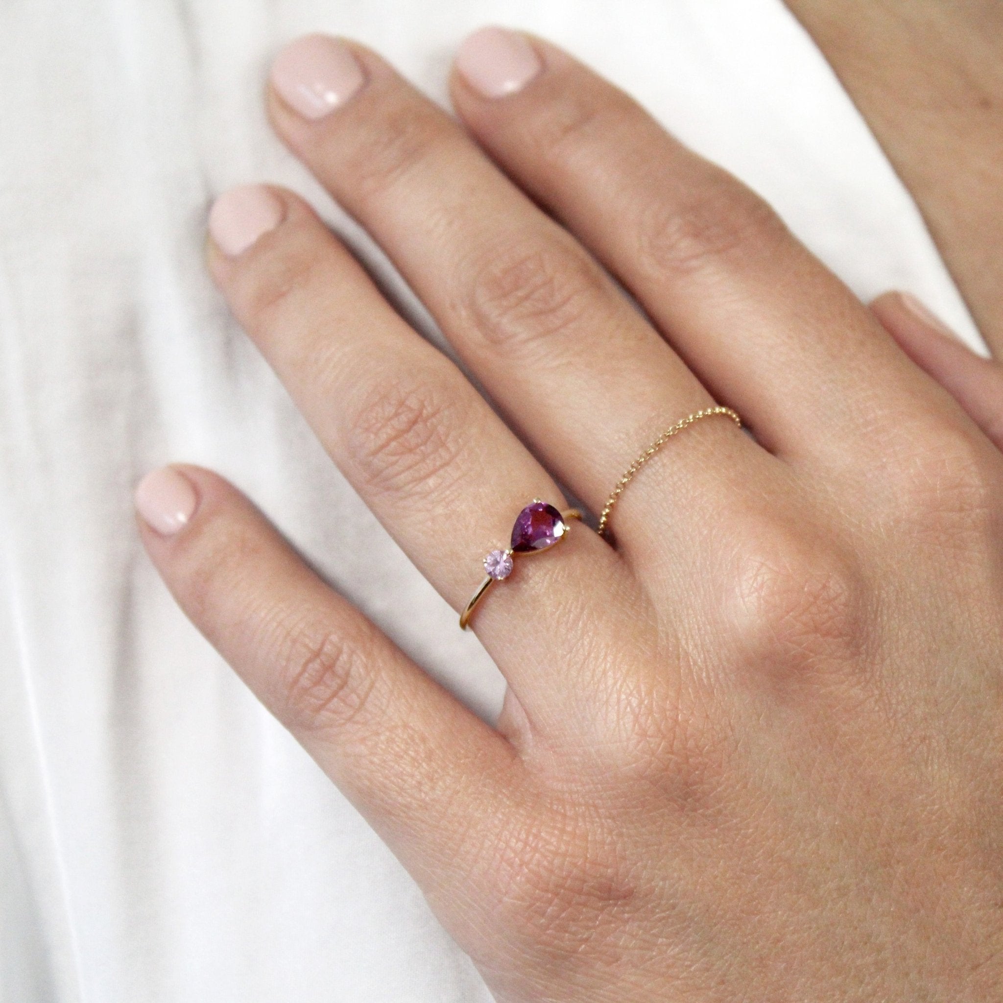 Anillo Dúo Lágrima - Blanca Jewels