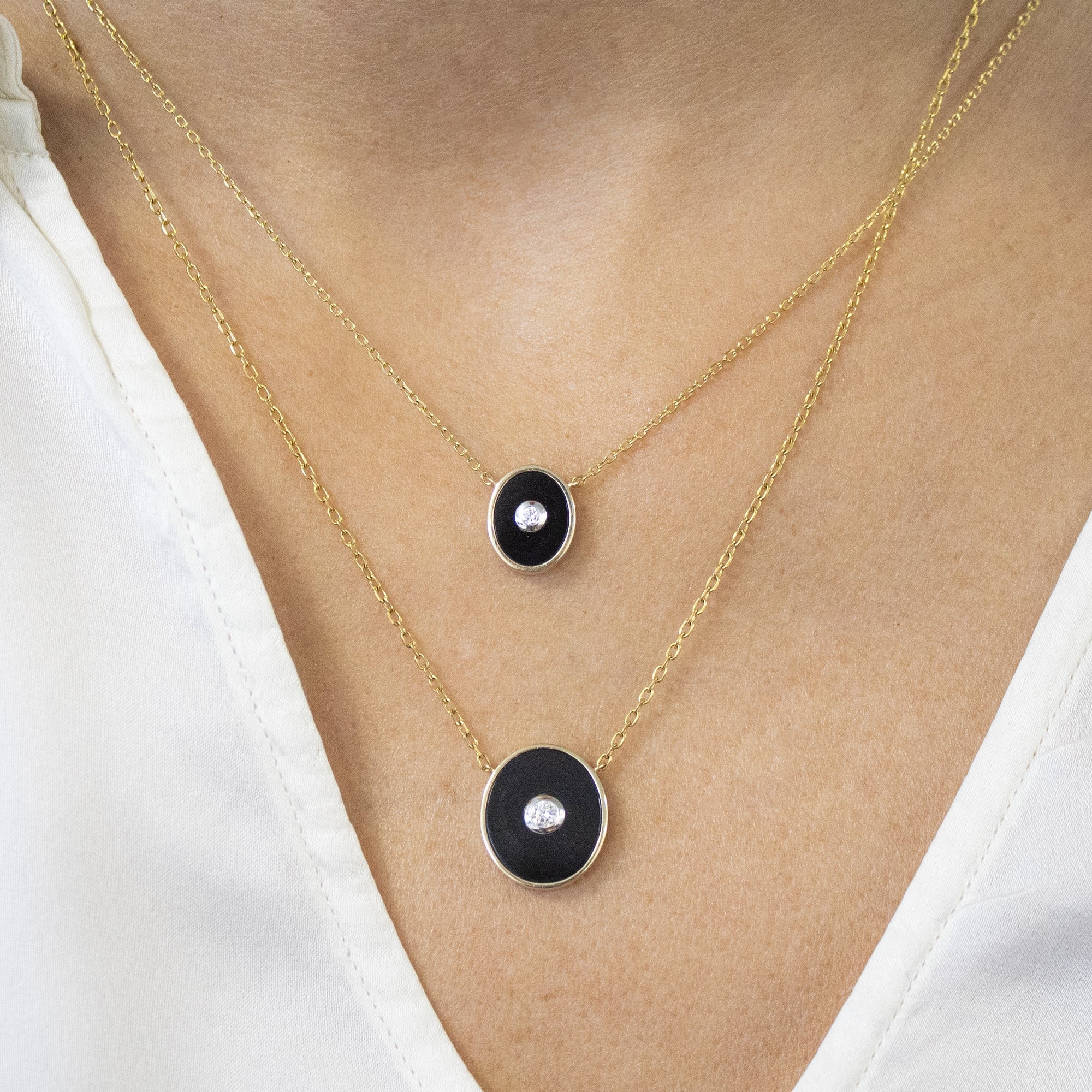 Gargantilla Ónix Oval - Blanca Jewels