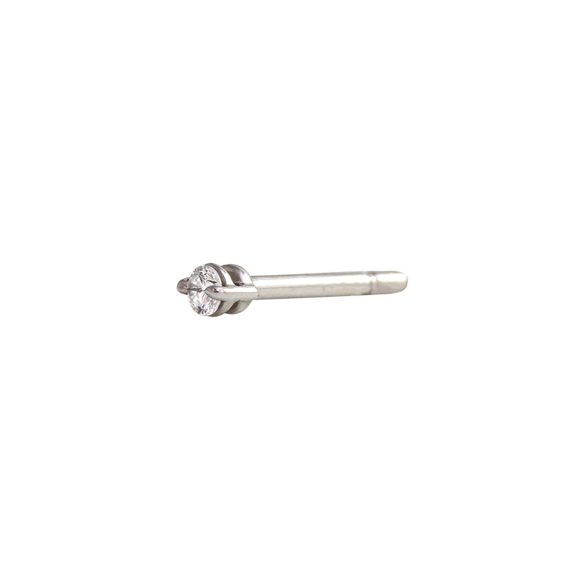 Pendiente Botón 2 grapas diamante (unidad) - Blanca Jewels