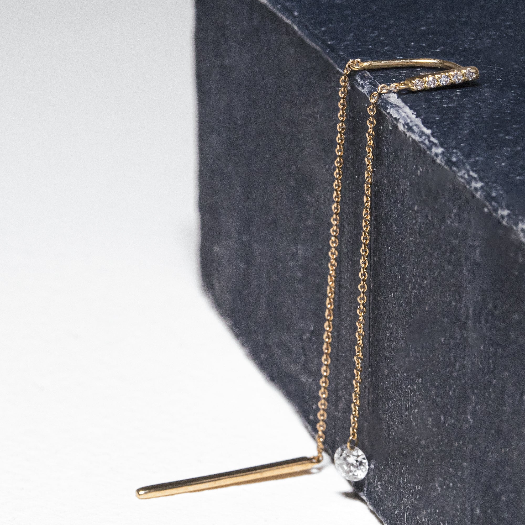 Pendiente Diamante Perforado (unidad) - Blanca Jewels