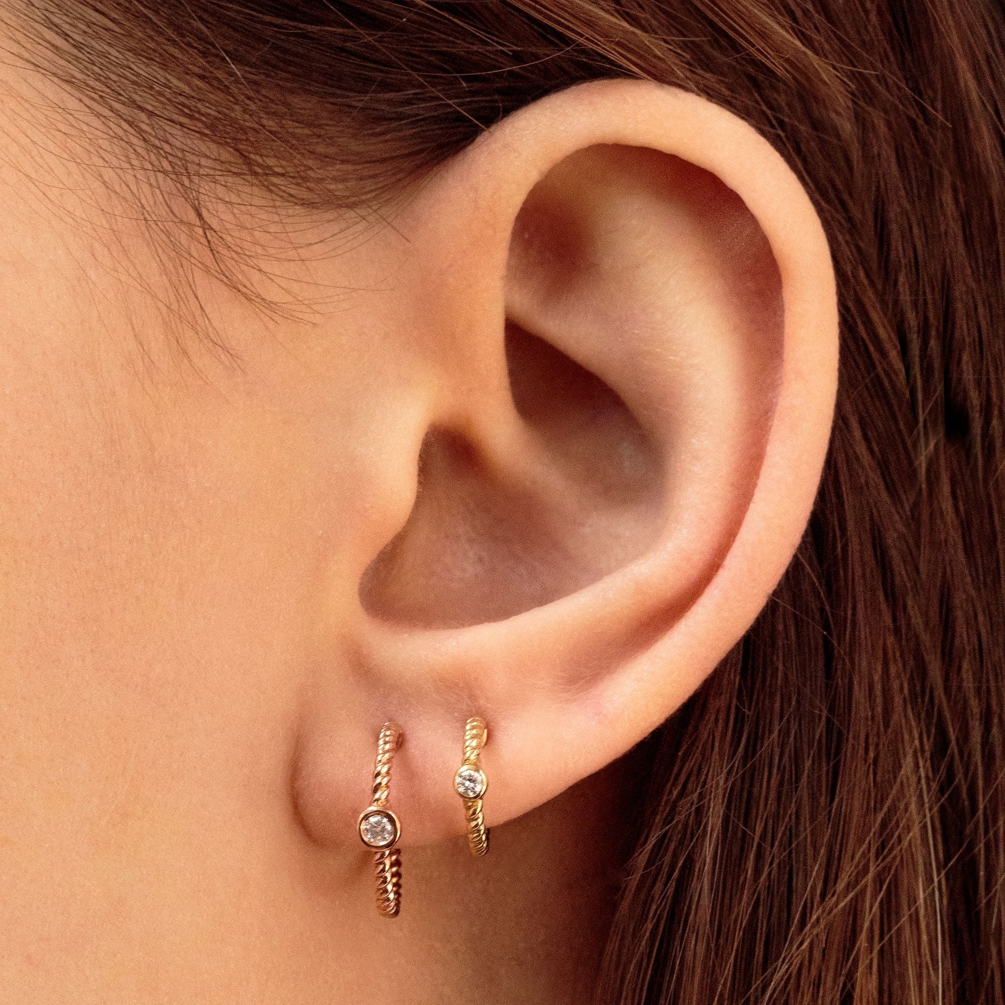 Pendiente trenzado Mini (unidad) - Blanca Jewels