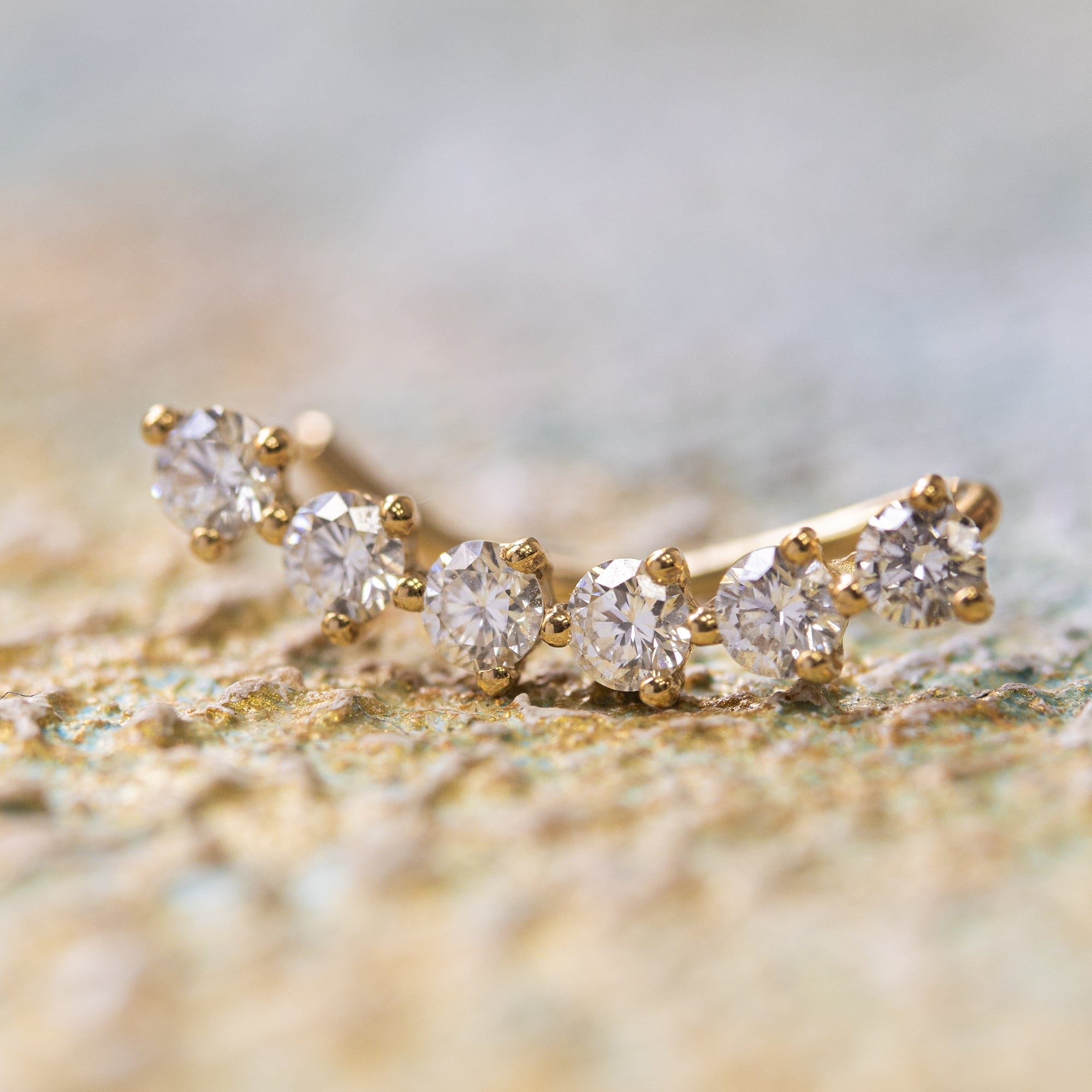 Pendiente trepador 6 piedras (unidad) - Blanca Jewels