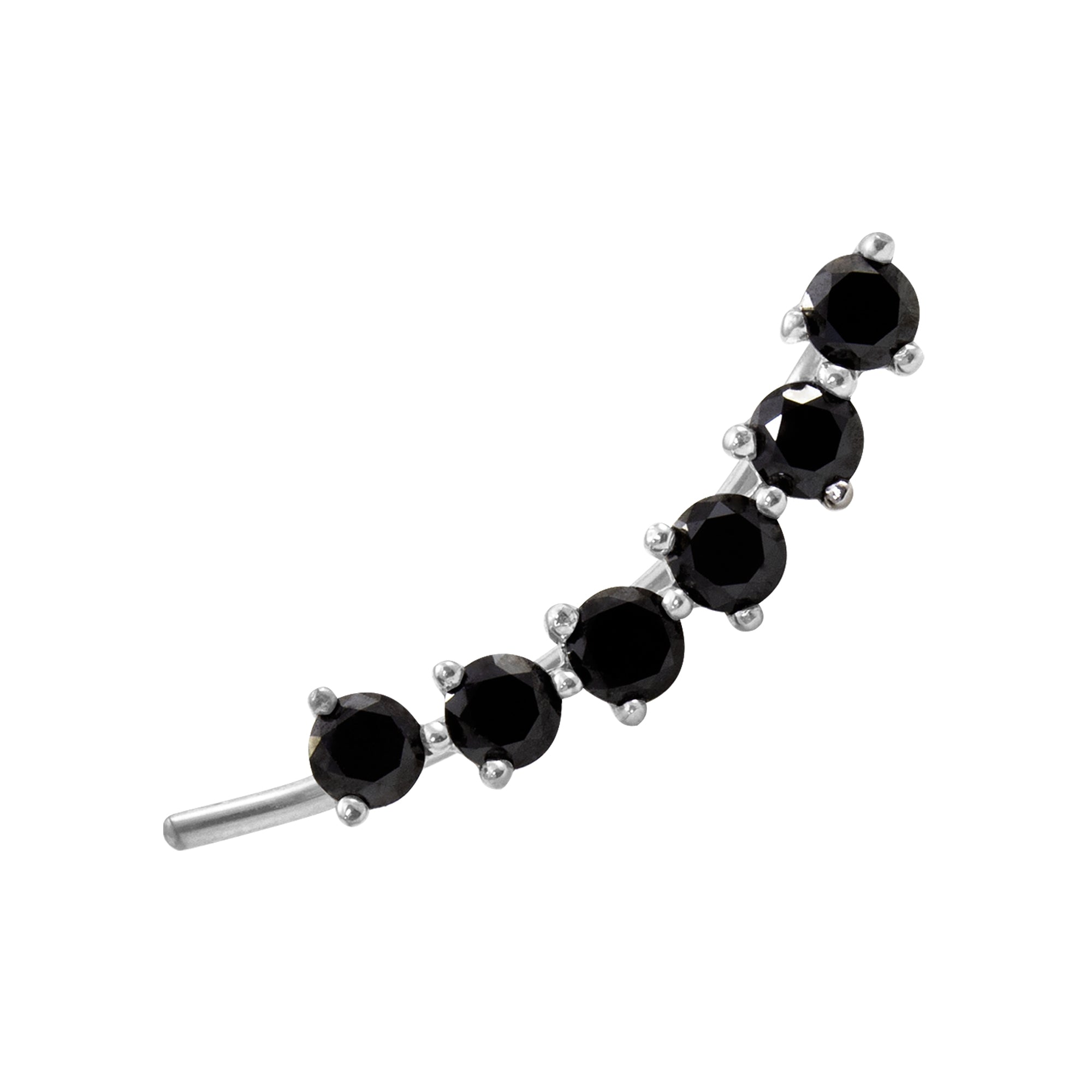 Pendiente Trepador Diamante Negro (unidad) - Blanca Jewels