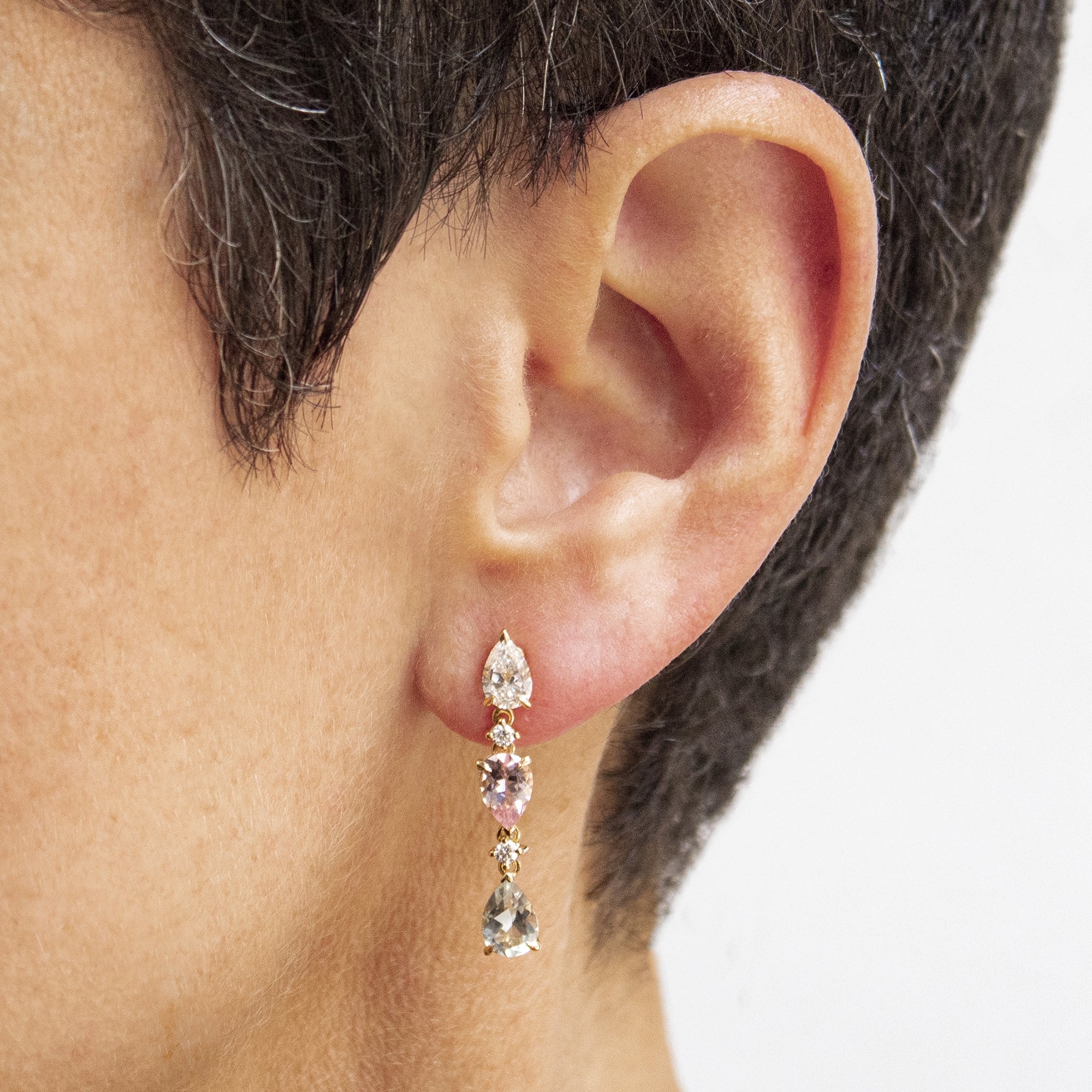 Pendientes Rabat Diamante extraibles - Blanca Jewels