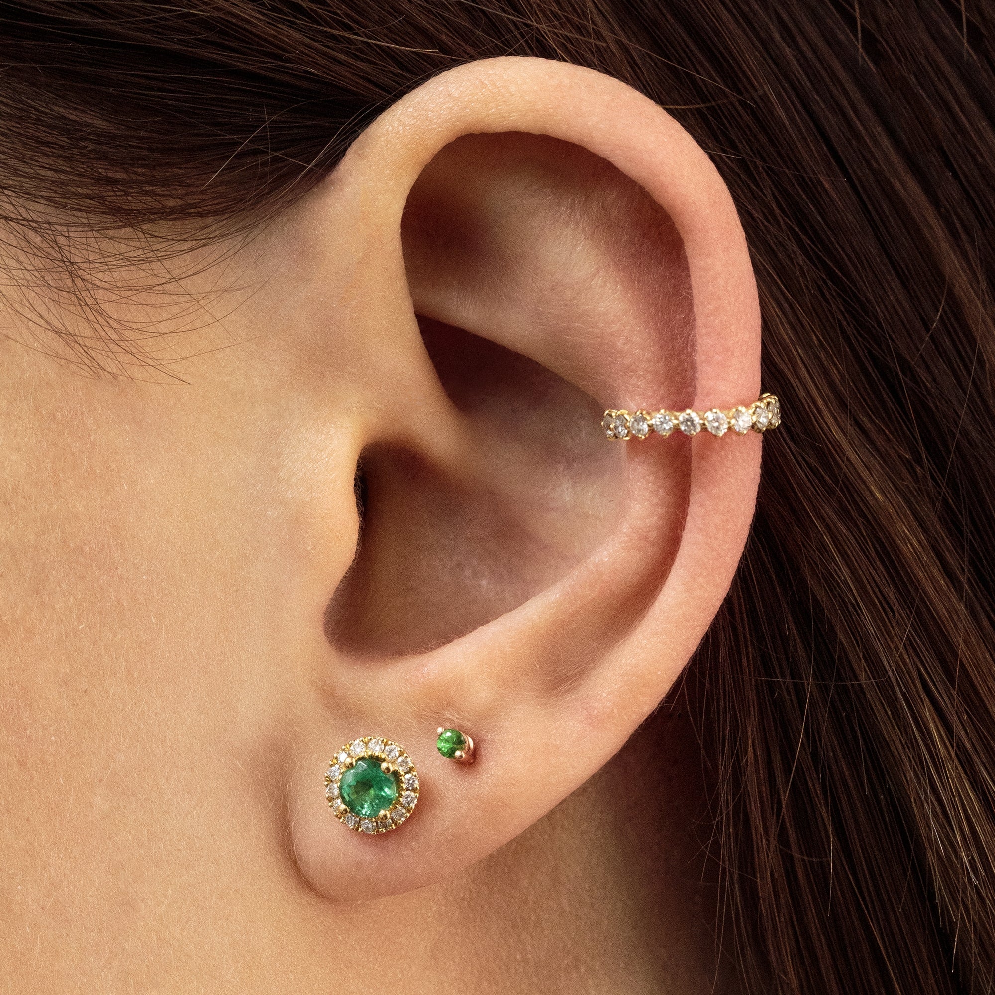 Pendientes Rosetón Diamantes - Blanca Jewels