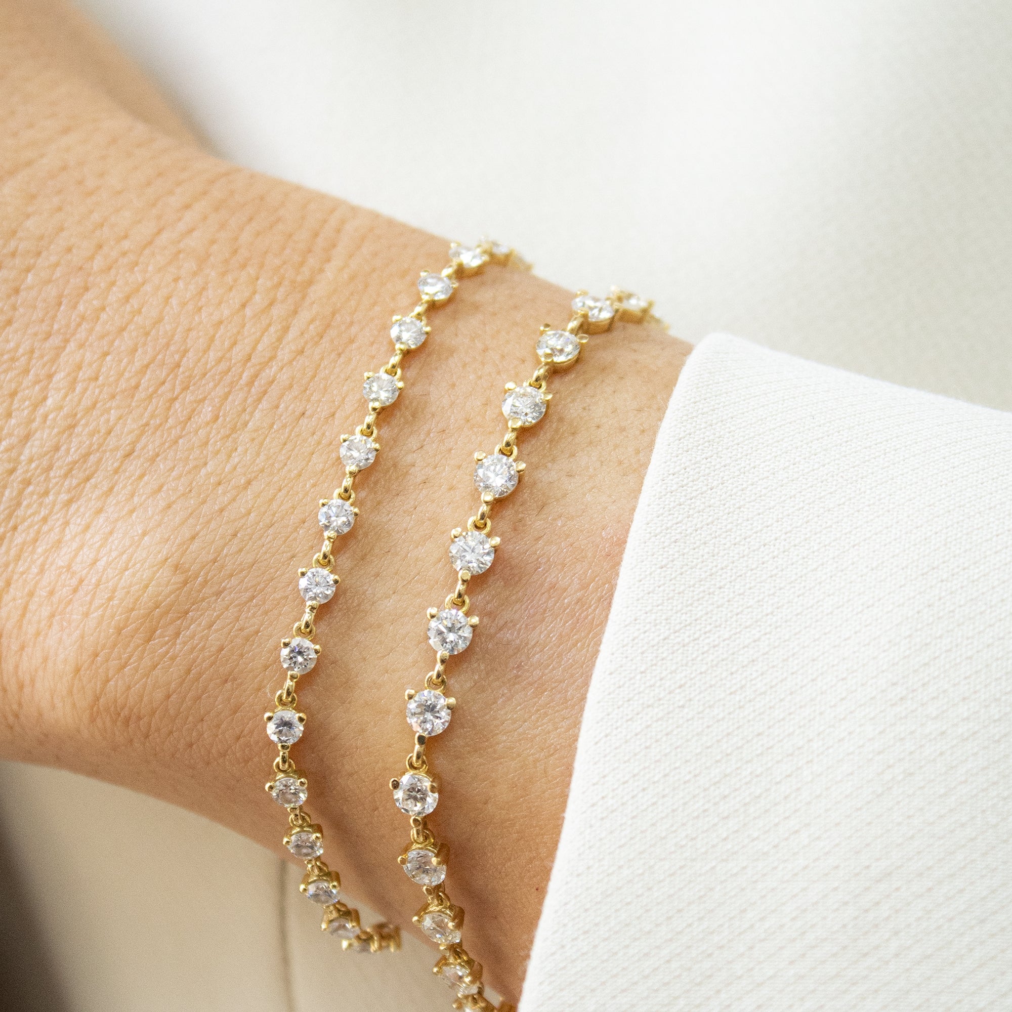 Riviere 3 grapas Maxi - Blanca Jewels