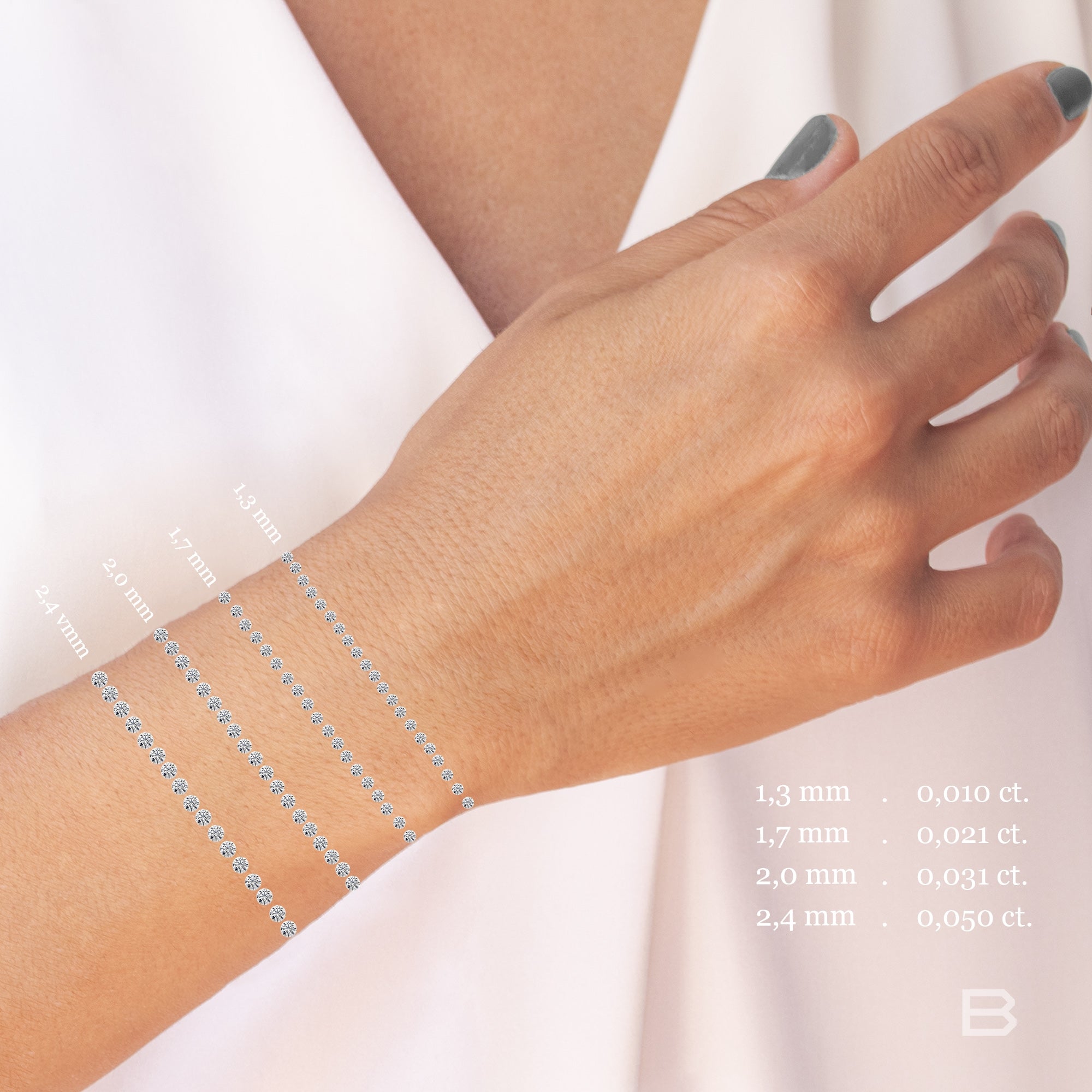 Riviere Oro Rosa Diamante Brown - Blanca Jewels