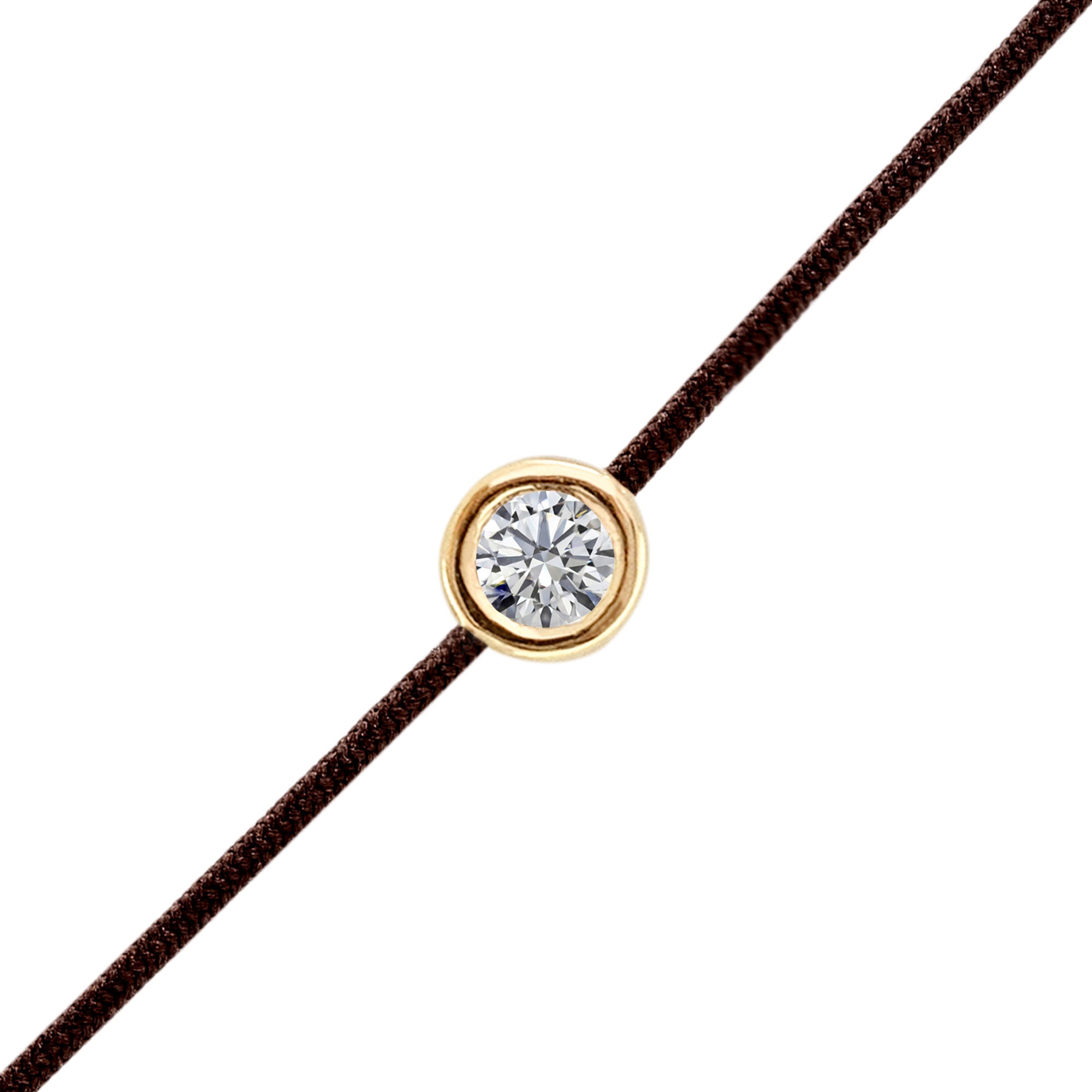 Pulsera Bisel Diamante cordón - Blanca Jewels