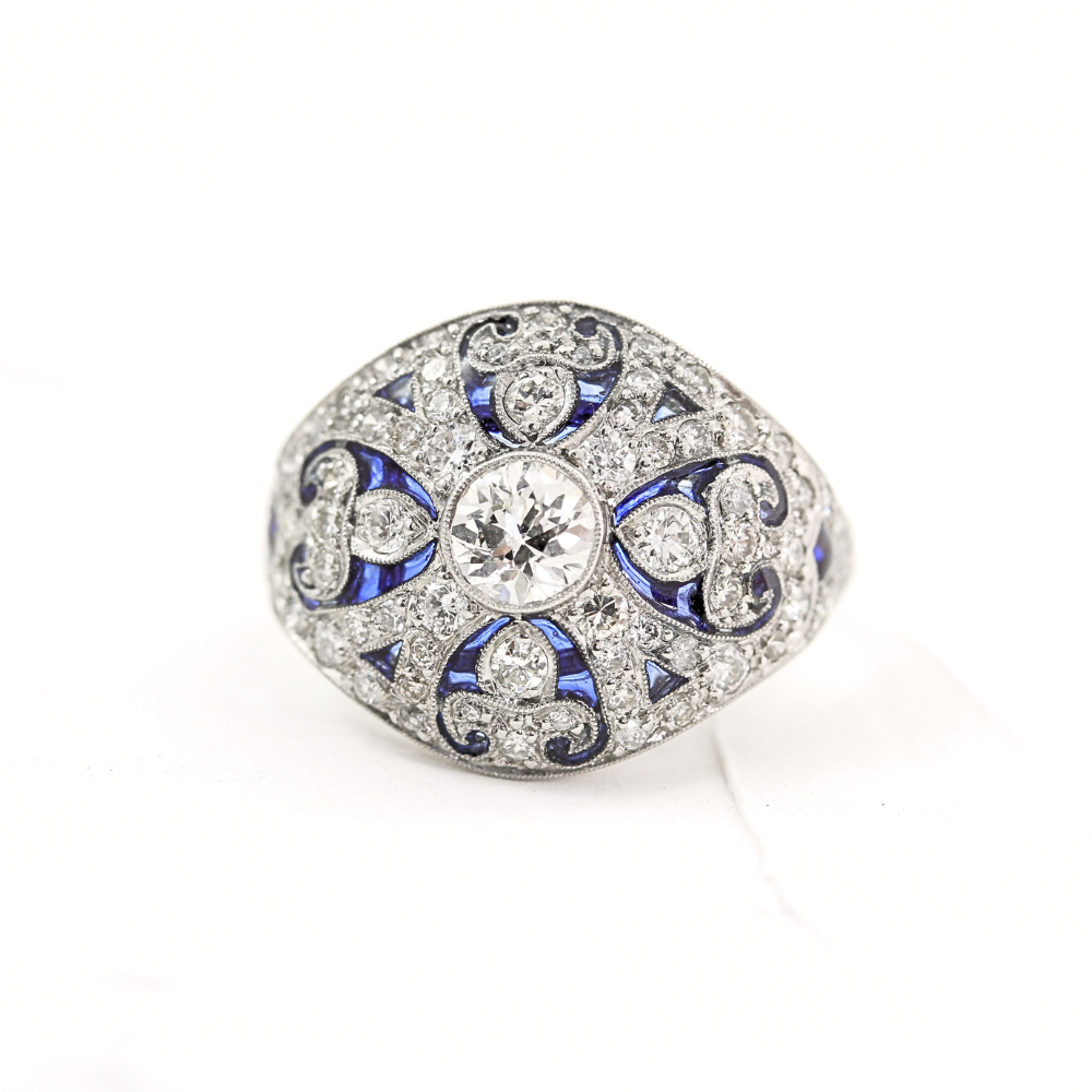 Anillo Enamel Vintage