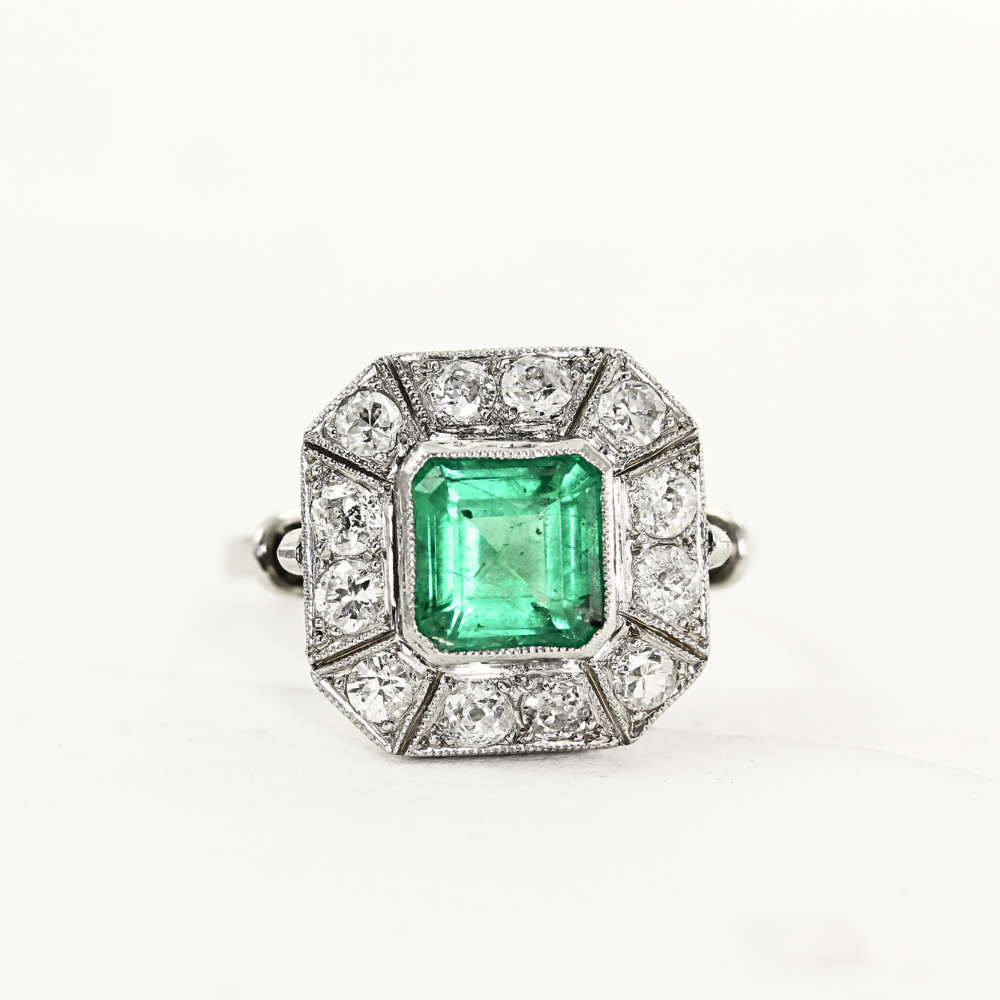 Anillo  Esmeralda   Vintage