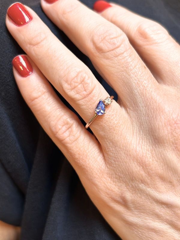 Anillo Dúo Tanzanita