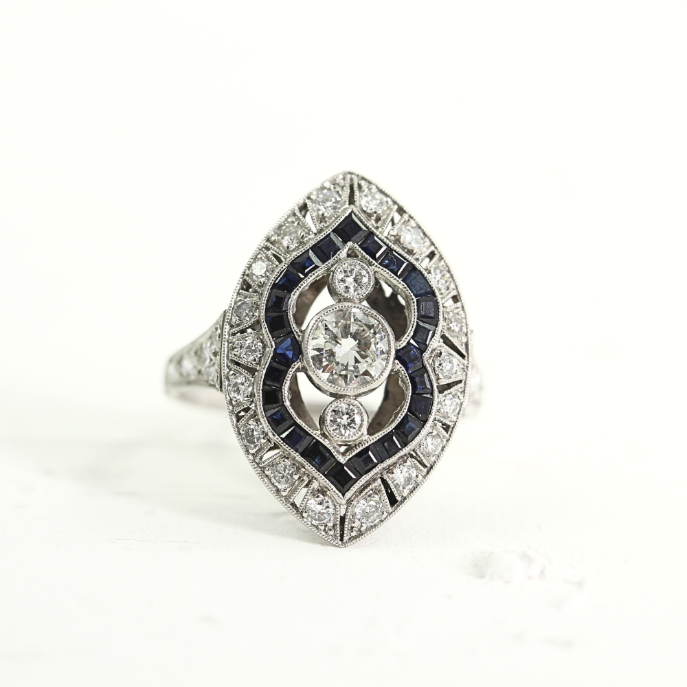 Anillo Zafiro Vintage