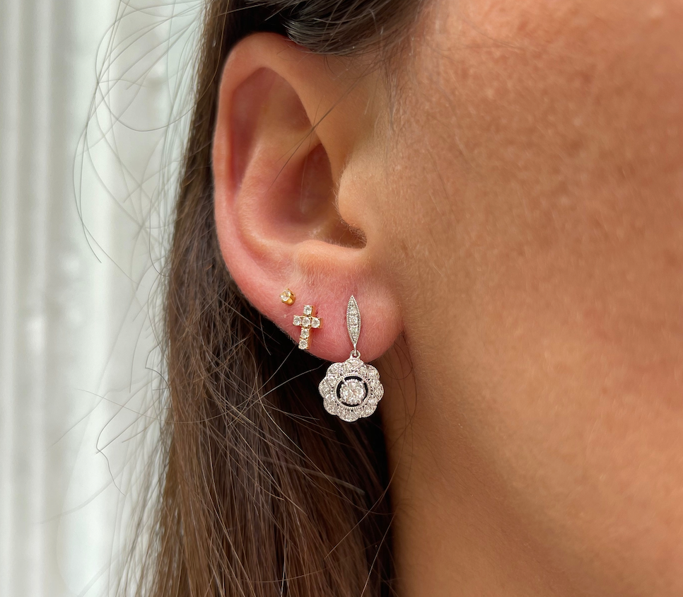**Pendientes Rosetones Vintage