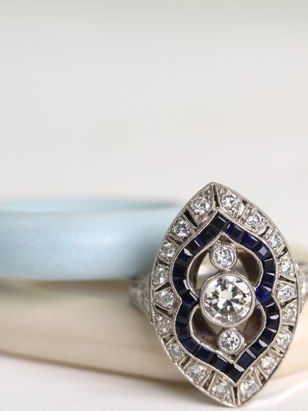 Anillo Zafiro Vintage