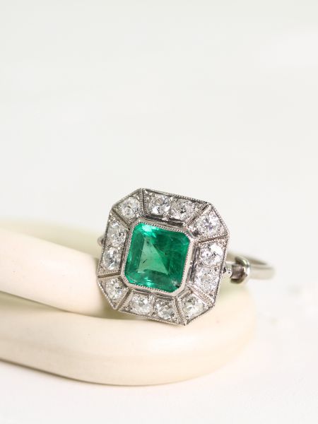 Anillo  Esmeralda   Vintage