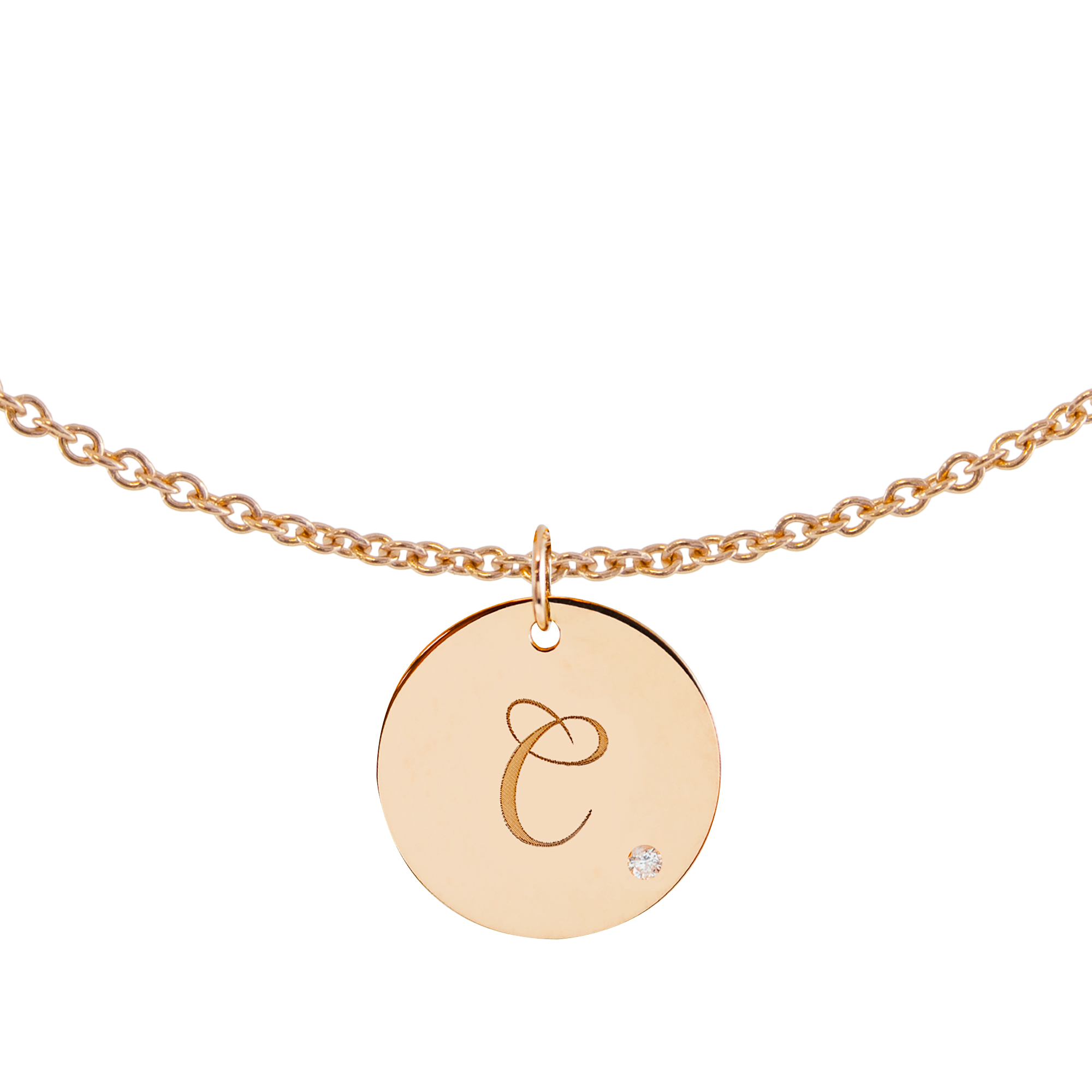 Personalized English initial pendant