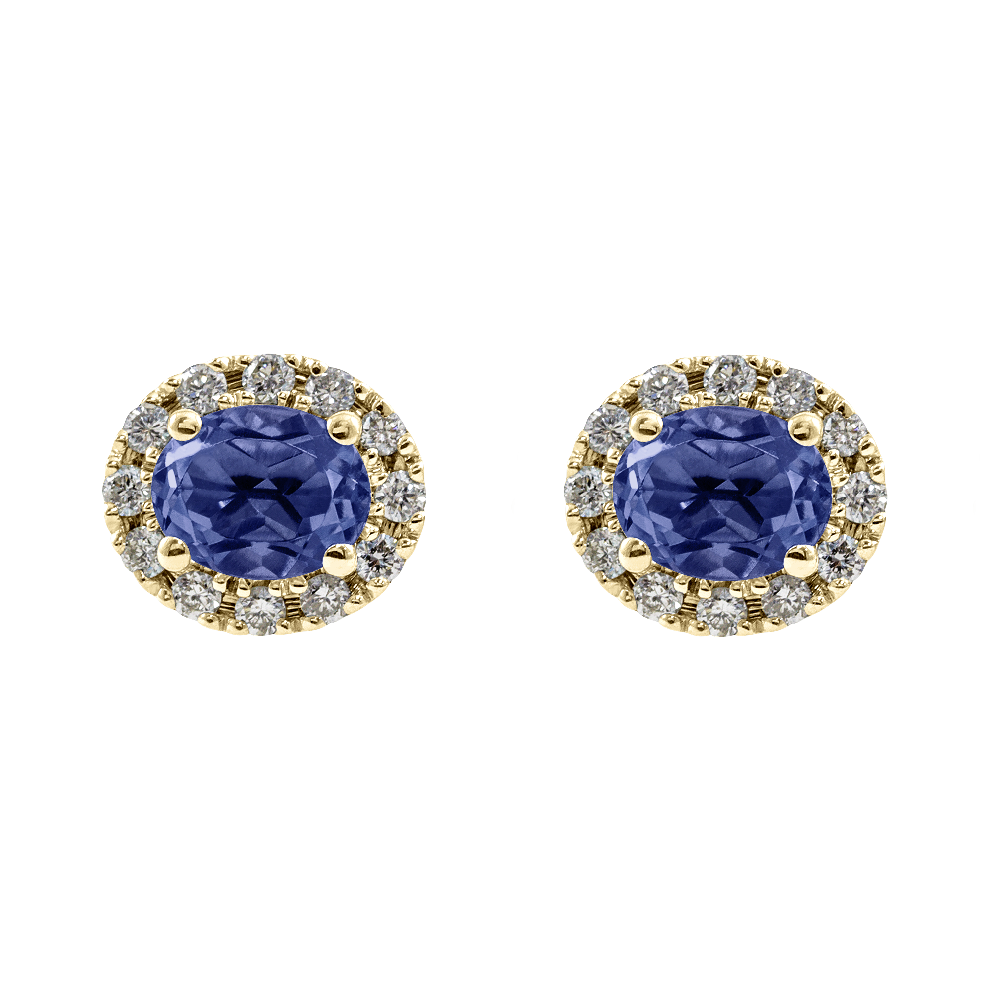 Pendiente rosetón oval Diamantes personalizado