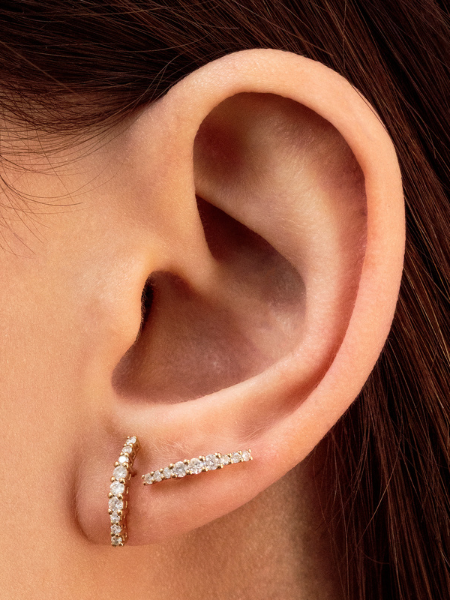 Mini boucles d'oreilles dégradées