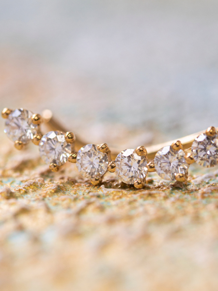 Climbing earring 6 stones (unit)