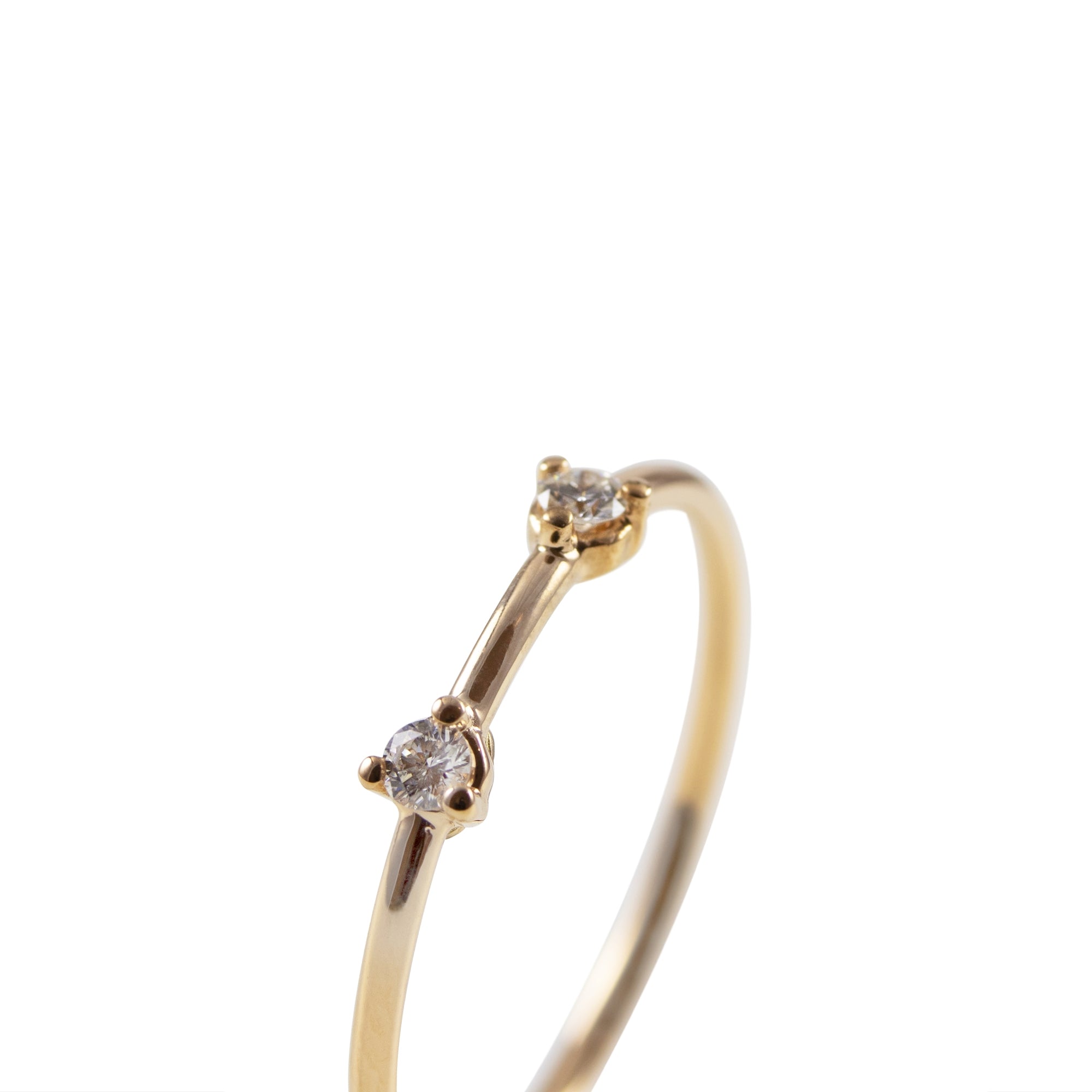 Anillo Diamantes 0.20ct oro 18kt. Monturas de tres grapas.