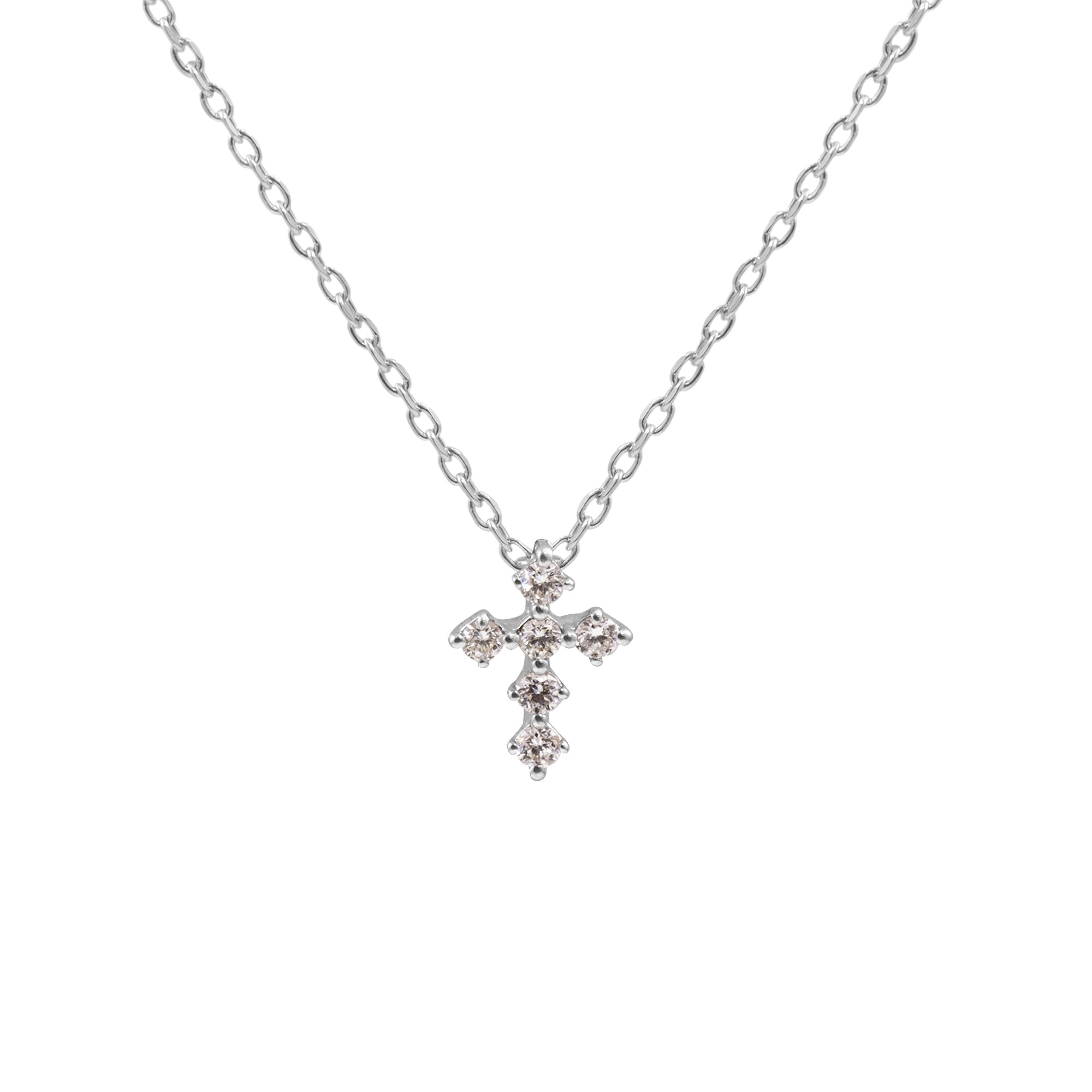 Gargantilla Cruz Diamantes - Blanca Jewels