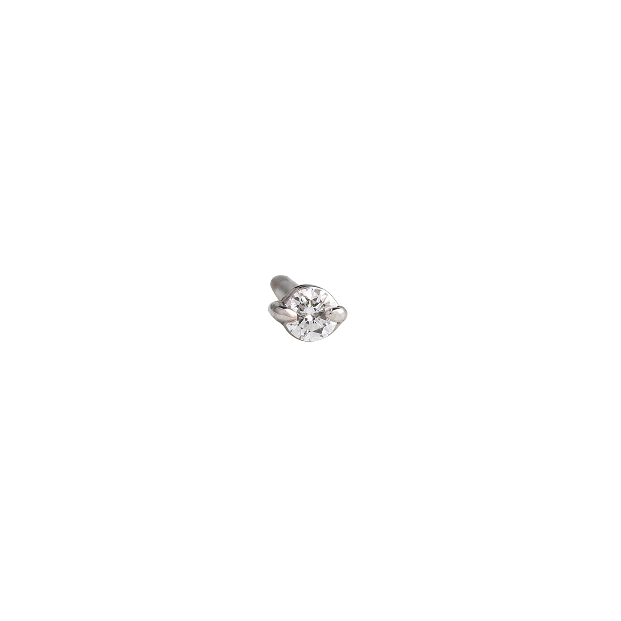Pendiente Botón 2 grapas diamante (unidad) - Blanca Jewels