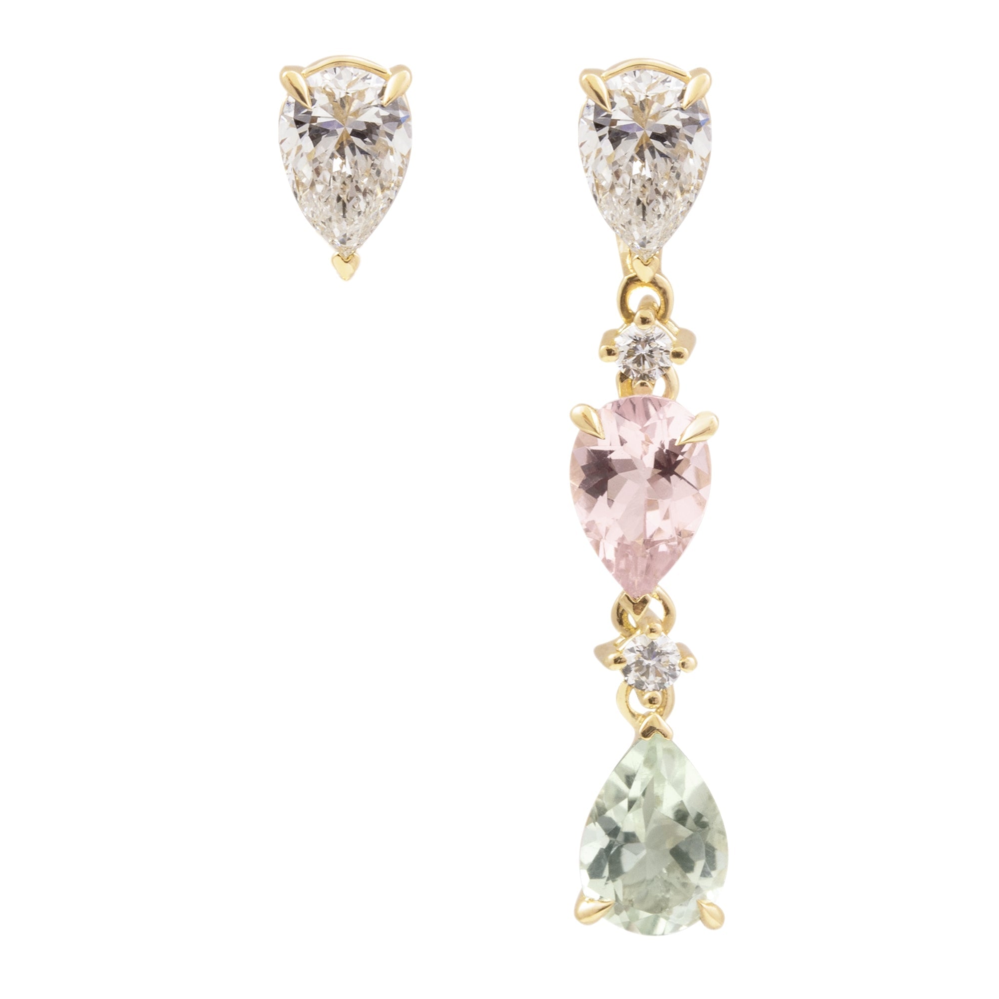 Pendientes Rabat Diamante extraibles - Blanca Jewels